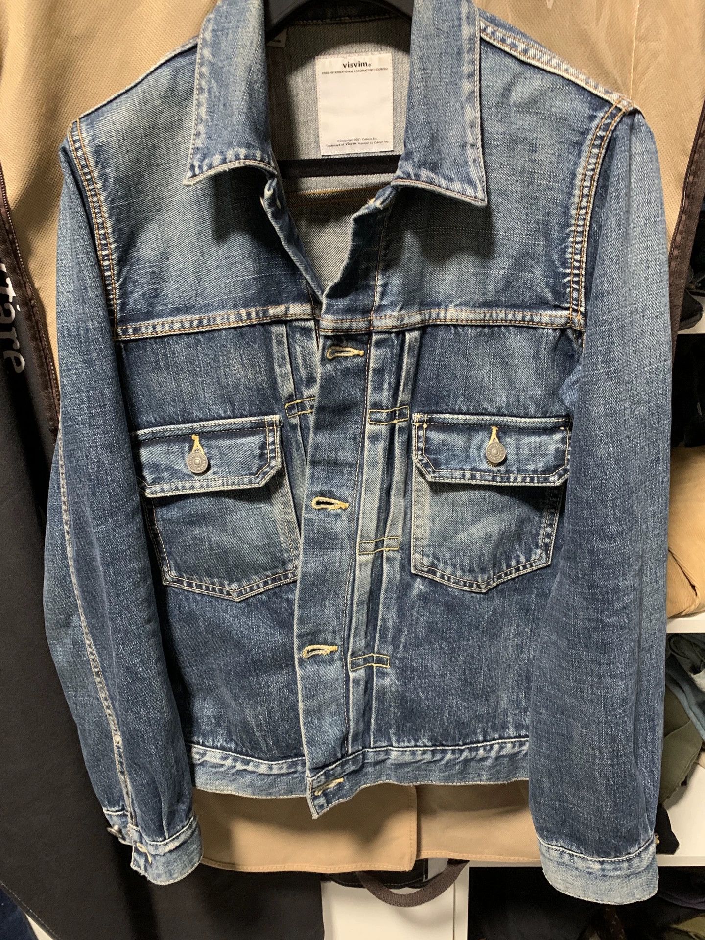 visvim 101 denim jacket vintage style