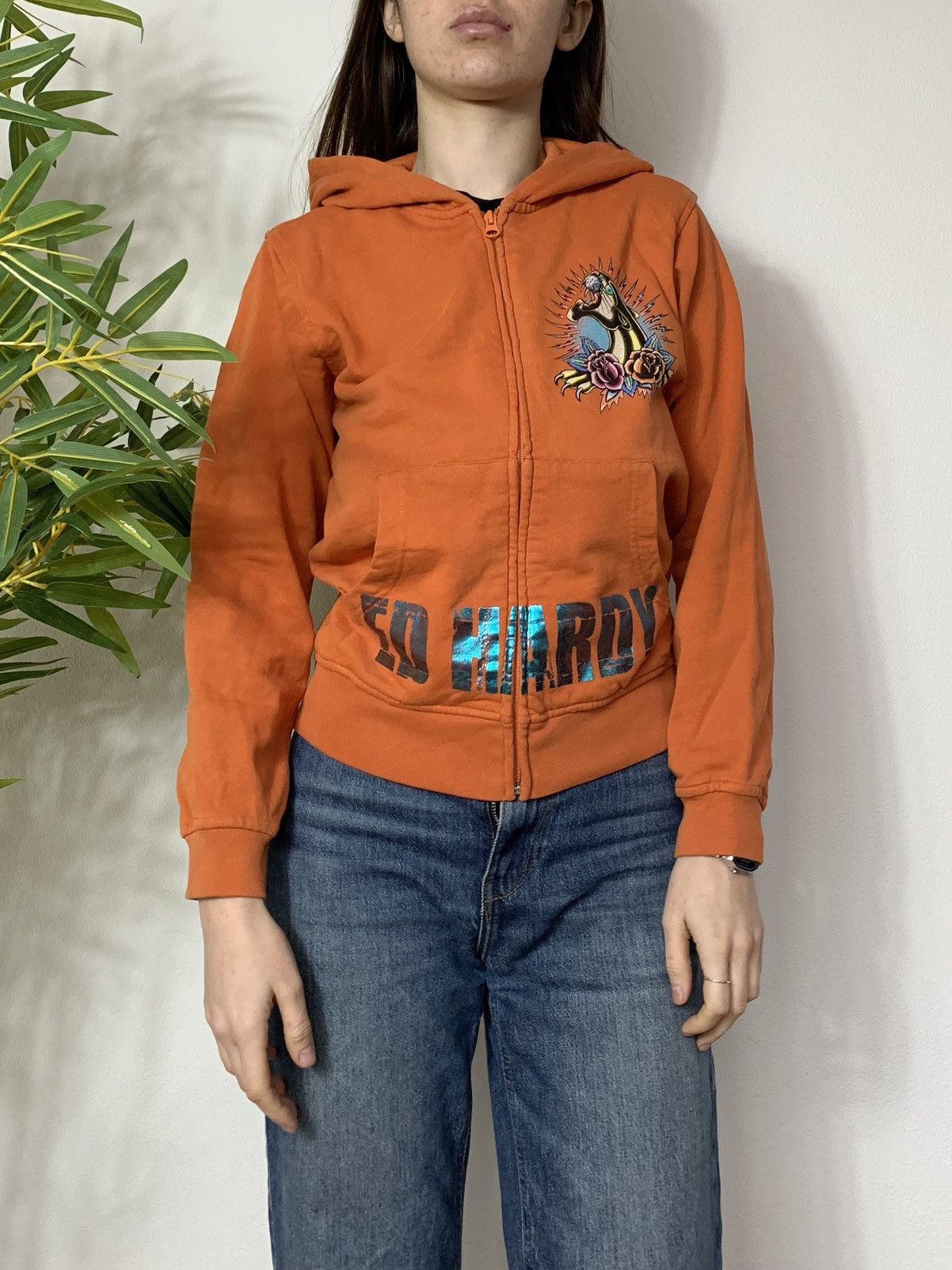 Ed Hardy VINTAGE ED HARDY PANTHERA BIG LOGO 2000s ZIP UP HOODIE Size M / US 6-8 / IT 42-44 - 5 Thumbnail