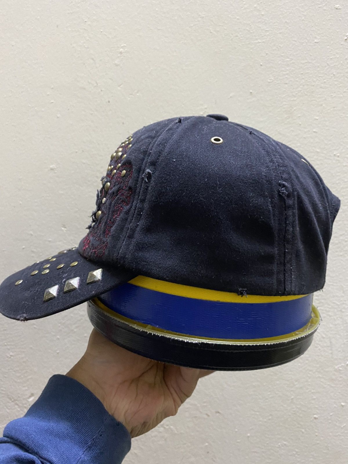 If Six Was Nine Y2K Sunfaded Studded Distressed Hat Size ONE SIZE - 2 Thumbnail
