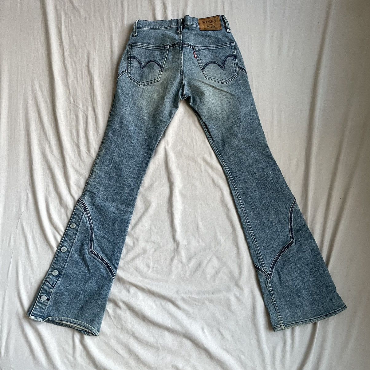 Hysteric Glamour Hysteric Glamour Feed Your Head Patchwork Flared Denim Size US 26 / EU 42 - 2 Thumbnail
