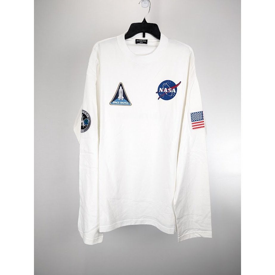 Balenciaga × Nasa o1rshd1 Long Sleeve T-Shirt in White | Grailed