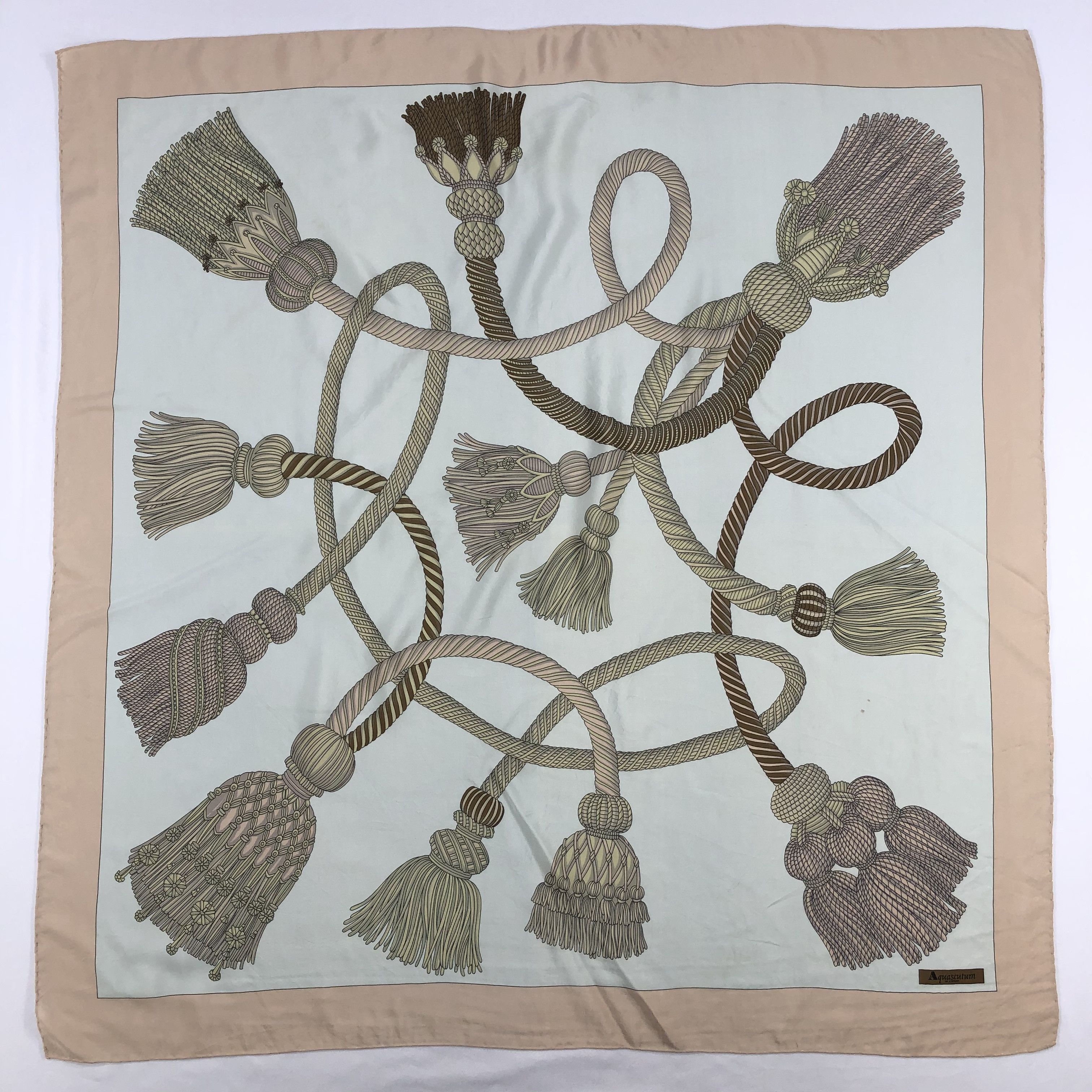 Aquascutum Vintage Aquascutum Silk Scarf Size ONE SIZE - 2 Thumbnail