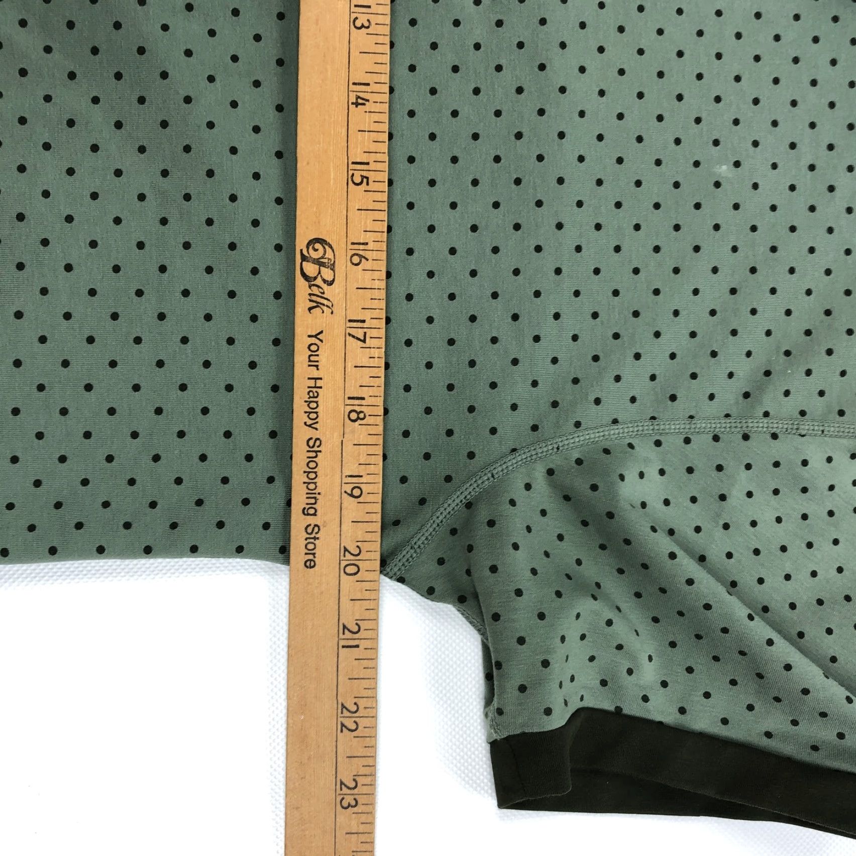 Vintage BYLT Basics Polo Shirt M Short Sleeve Drop Cut Sage Green Polka Dot Button Mens Polo Shirt Casual Golf Activewear bylt Size US M / EU 48-50 / 2 - 5 Thumbnail