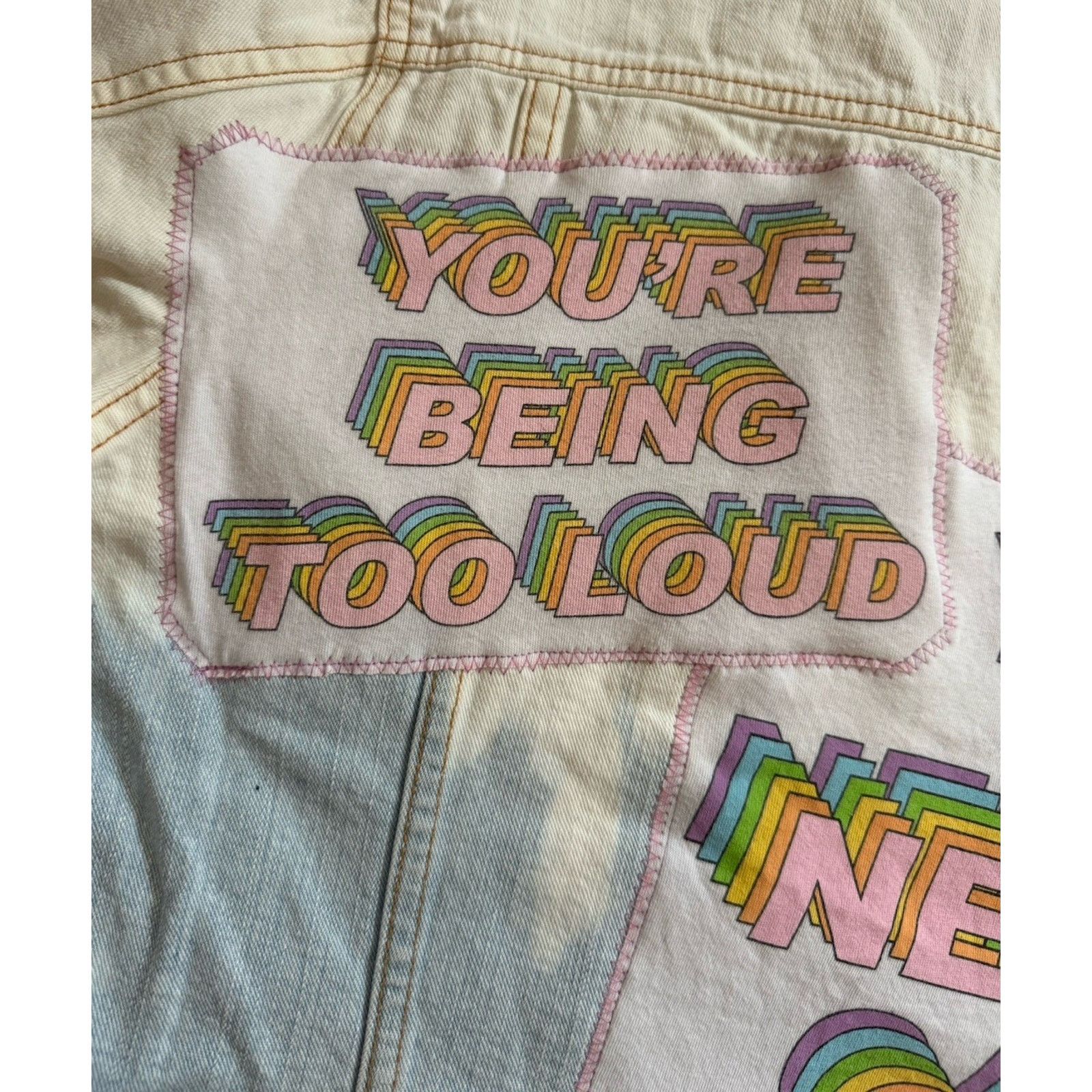 TAYLOR SWIFT You Need To Calm Down Upcycled Denim Jacket M