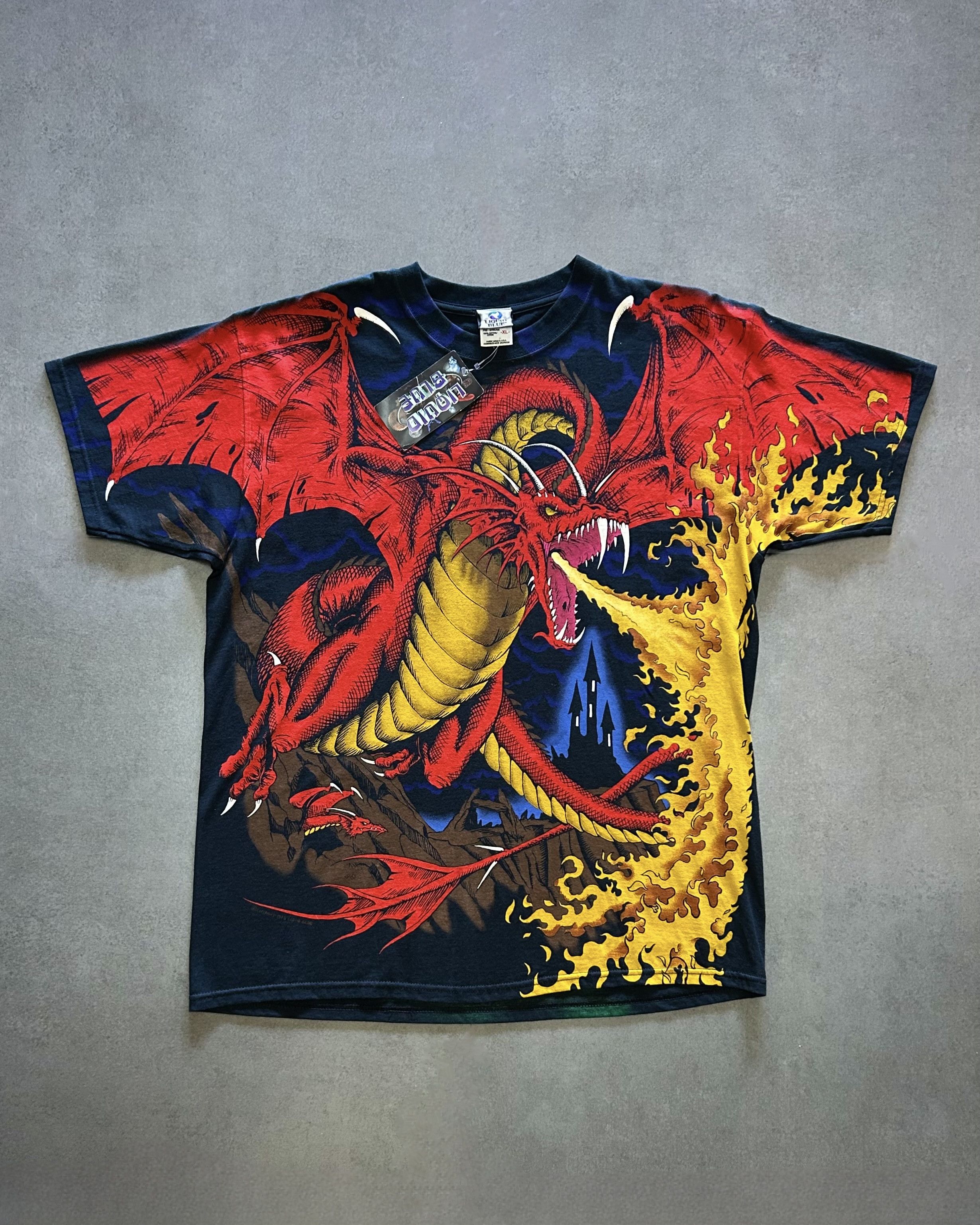 Liquid Blue Liquid Blue Dark Fantasy Dragon Black T-Shirt Size US XL / EU 56 / 4 - 1 Thumbnail
