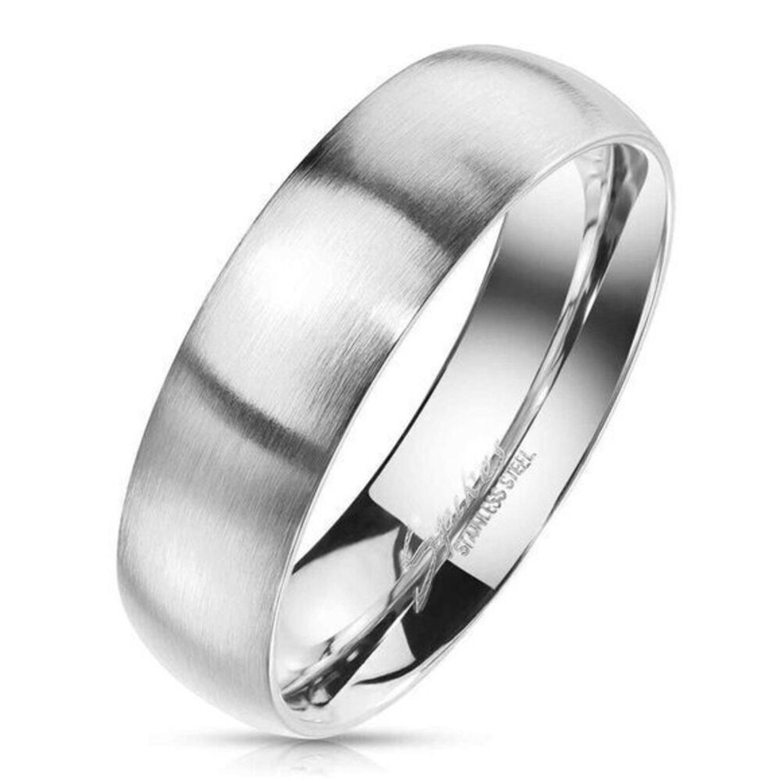 Other Matte Classic Dome Stainless steel ring size‎ 5 4mm width Size ONE SIZE - 3 Thumbnail