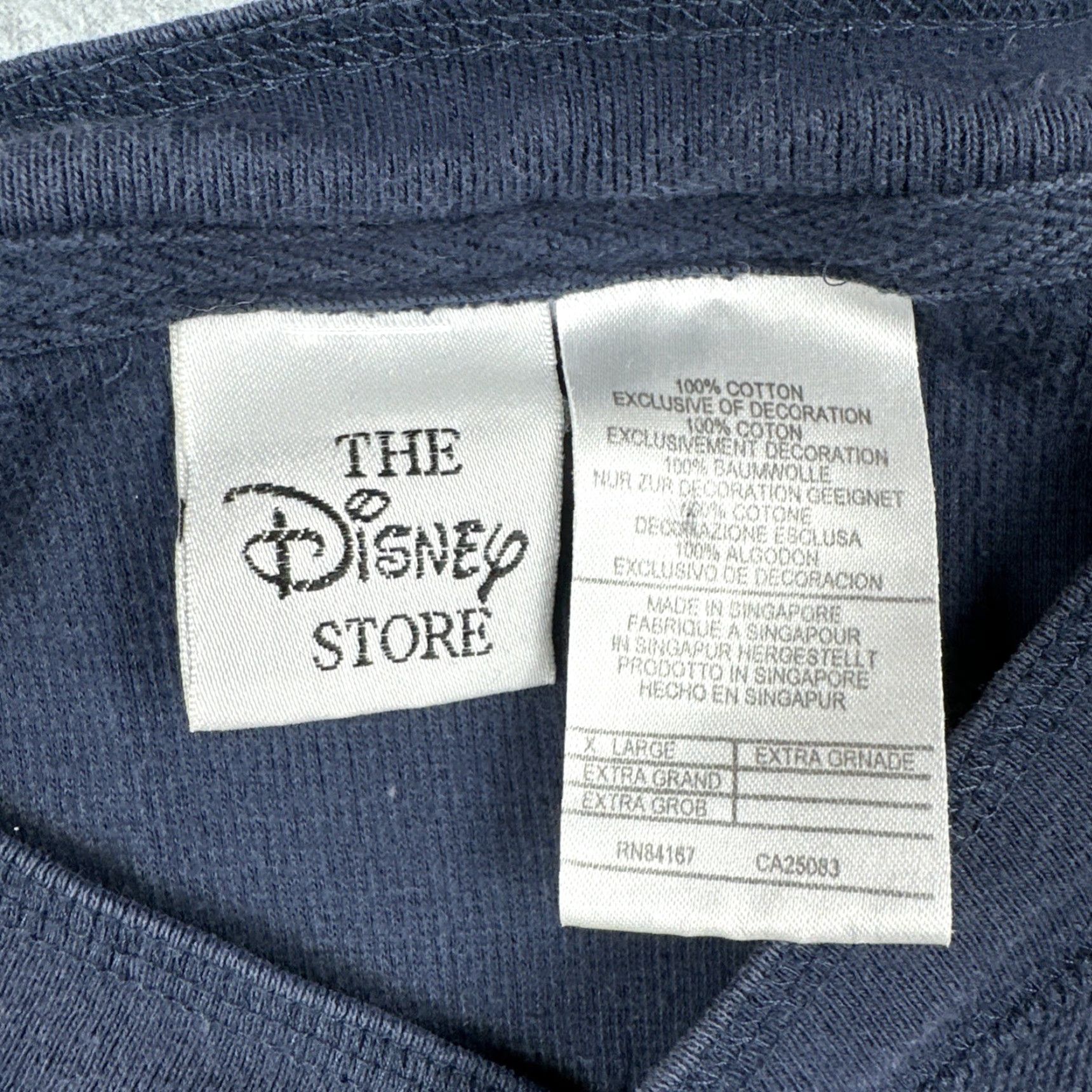 Disney VINTAGE Disney The Disney Store Men’s XL Blue Henley Shirt Embroidered Pooh & Tigger Size US XL / EU 56 / 4 - 7 Thumbnail