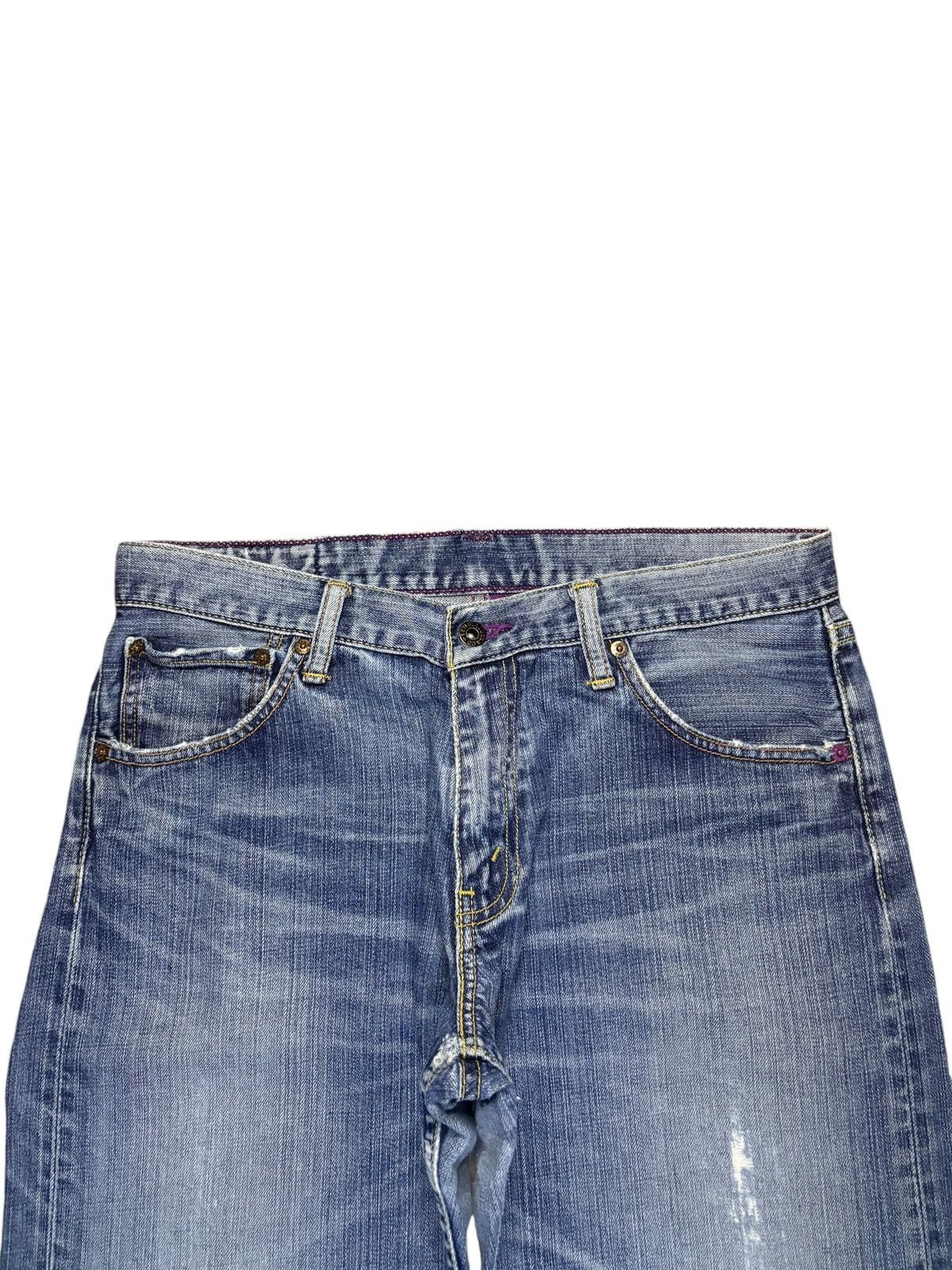 Levi's Vintage 90s Levis Bleached Wash Distressed Baggy Jeans Size US 33 - 4 Thumbnail