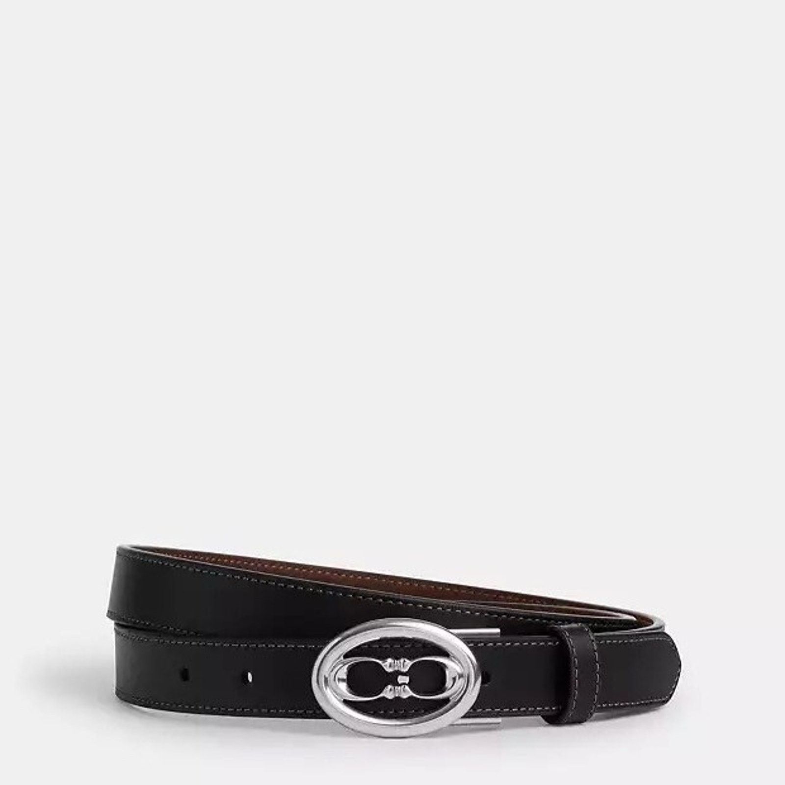Coach NWT Coach Buckle Cut To Size Belt 25 Mm CZ444 black/maple Size ONE SIZE - 3 Thumbnail