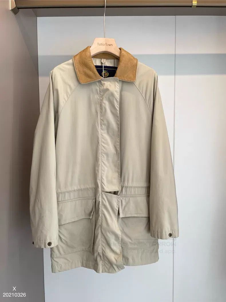 Loro Piana Loro Piana Khaki Nylon Windbreaker Jacket Size US S / EU 44-46 / 1 - 1 Thumbnail