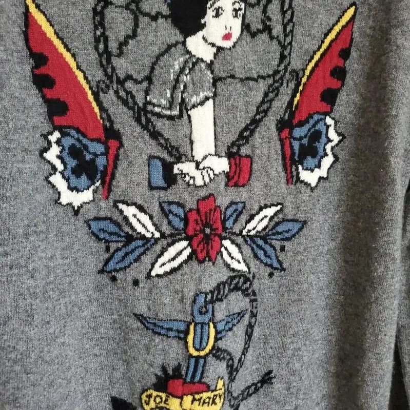 Other Valentino Women's Gray Cashmere Graphic Pullover . Size XS / US 0-2 / IT 36-38 - 4 Thumbnail