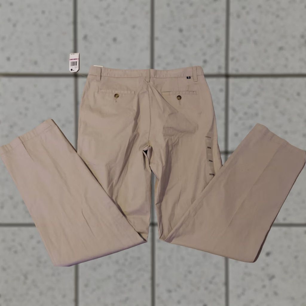 Nautica Nautica Mens Pants 32x34 Chino Beige Dockers Khaki Dress Slack Trousers Size US 32 / EU 48 - 1 Thumbnail