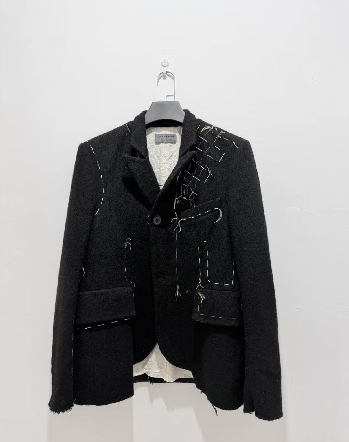Elena Dawson Hand-stitched Black Blazer by Elena Dawson Size US M / EU 48-50 / 2 - 1 Thumbnail