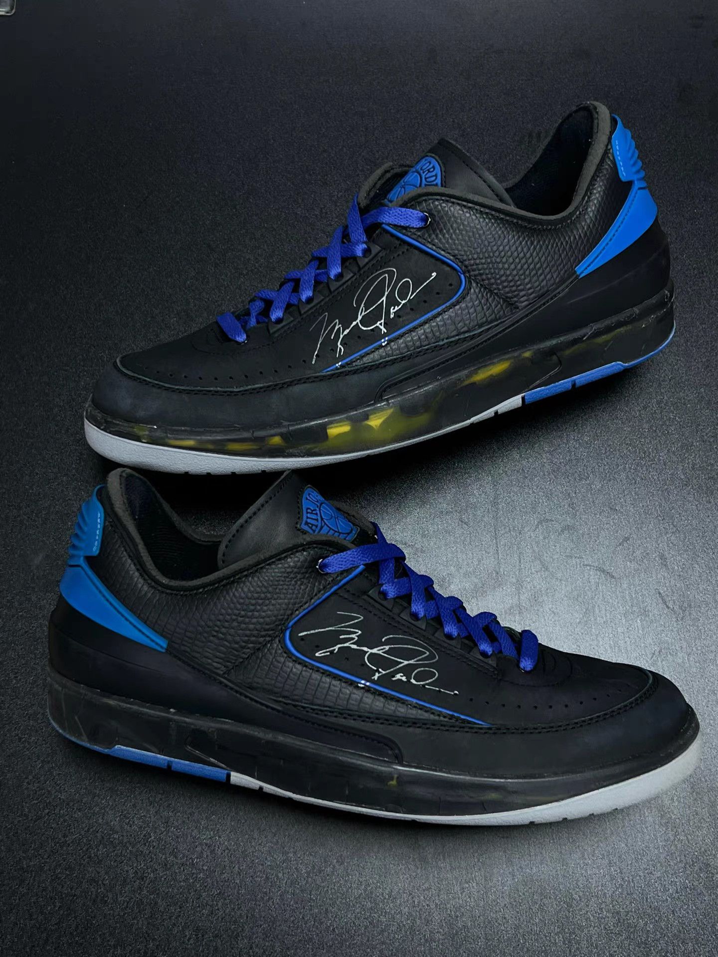 Nike Air Jordan 2 x OFF-WHITE Deconstructed Low Black Blue K15 Size US 12.5 / EU 45-46 - 5 Thumbnail