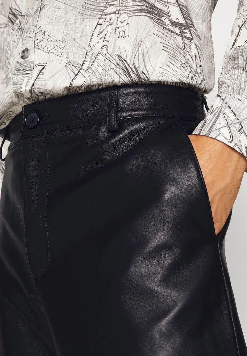 Han Kjobenhavn !DS! FW22 Han Kjobenhavn Single Suit Black Leather Trousers Size US 34 / EU 50 - 4 Thumbnail