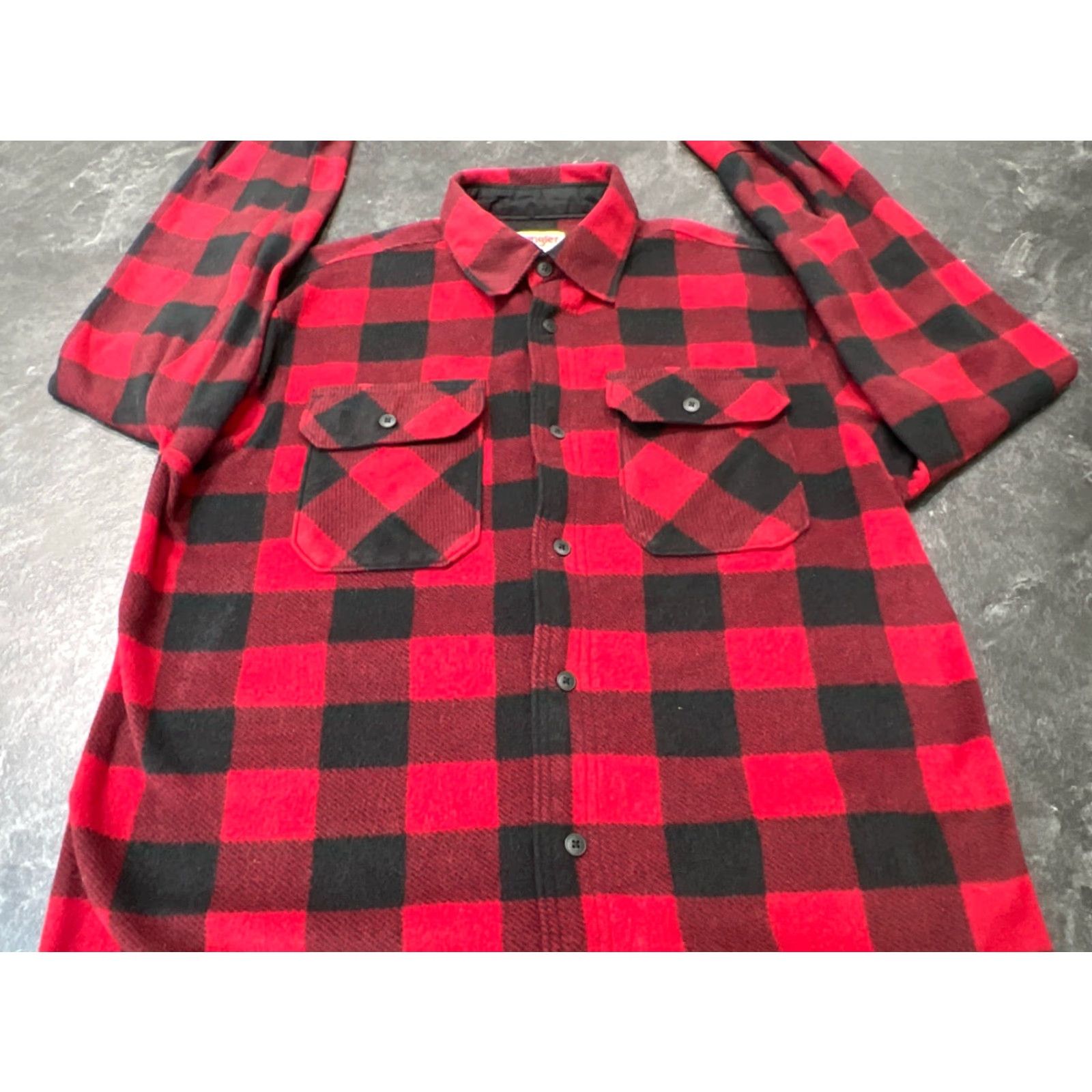 Wrangler Wrangler Authentics Shirt Mens Medium M Red Black Buffalo Plaid Fleece Long Sleeve Size US M / EU 48-50 / 2 - 2 Thumbnail