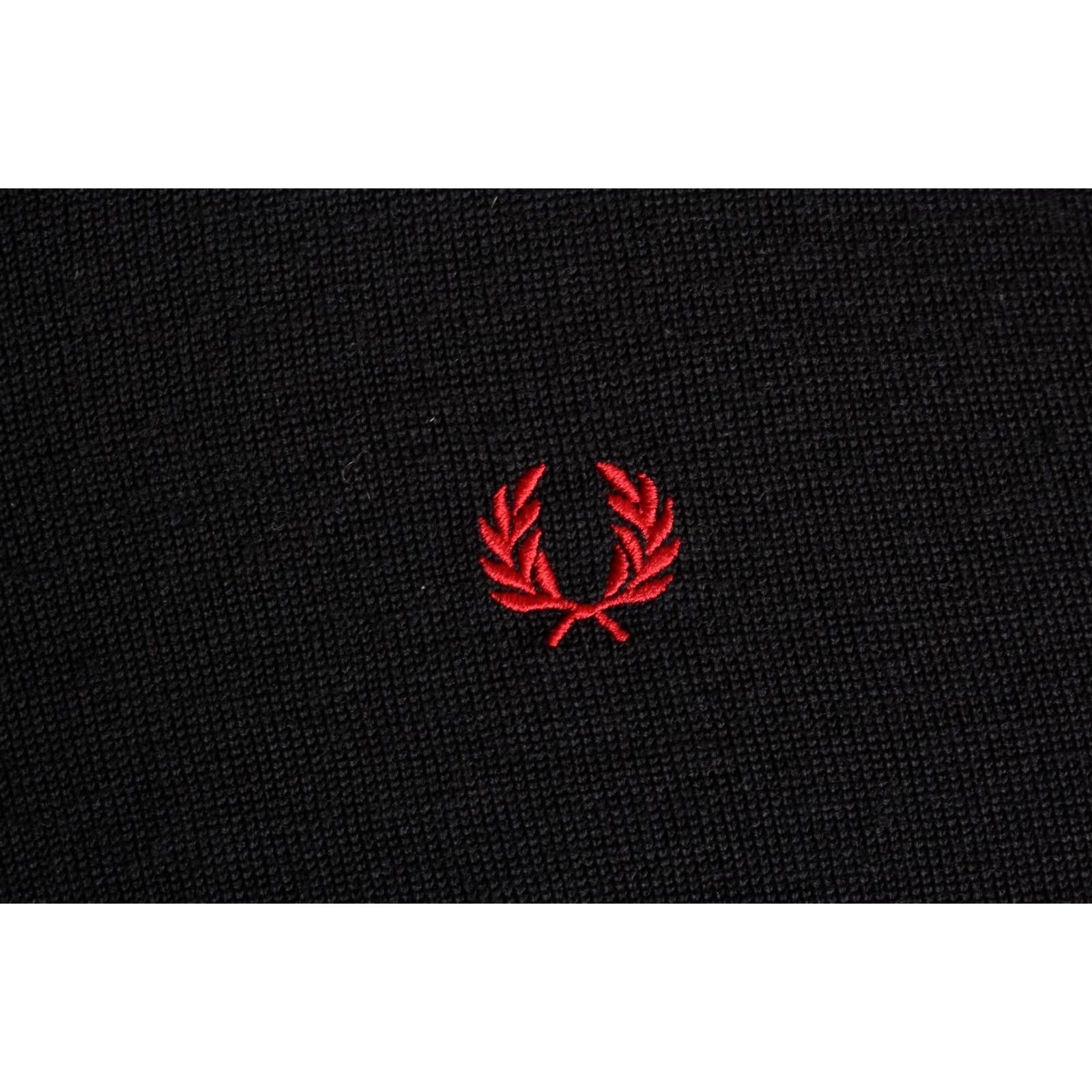 Fred Perry FRED PERRY V Neck Wool Jumper Sweater Men Size S VR3349 - Black - Knit - Pullover - Classic Size US S / EU 44-46 / 1 - 4 Thumbnail