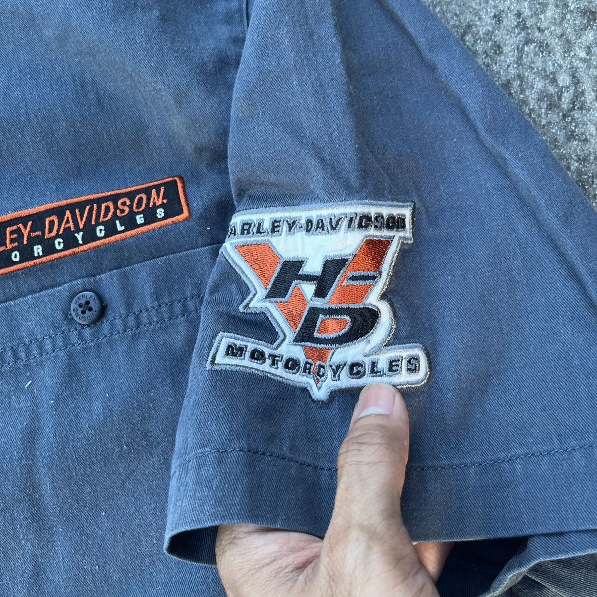 Harley Davidson × Vintage Vintage Harley Davidson V-Twin Navy Blue Shirt Size US XL / EU 56 / 4 - 6 Thumbnail