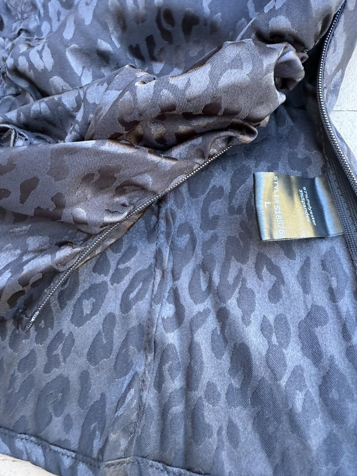 Other Mustard Seed Satin Top Black Cheetah Leopard V Neck Size L / US 10 / IT 46 - 10 Thumbnail