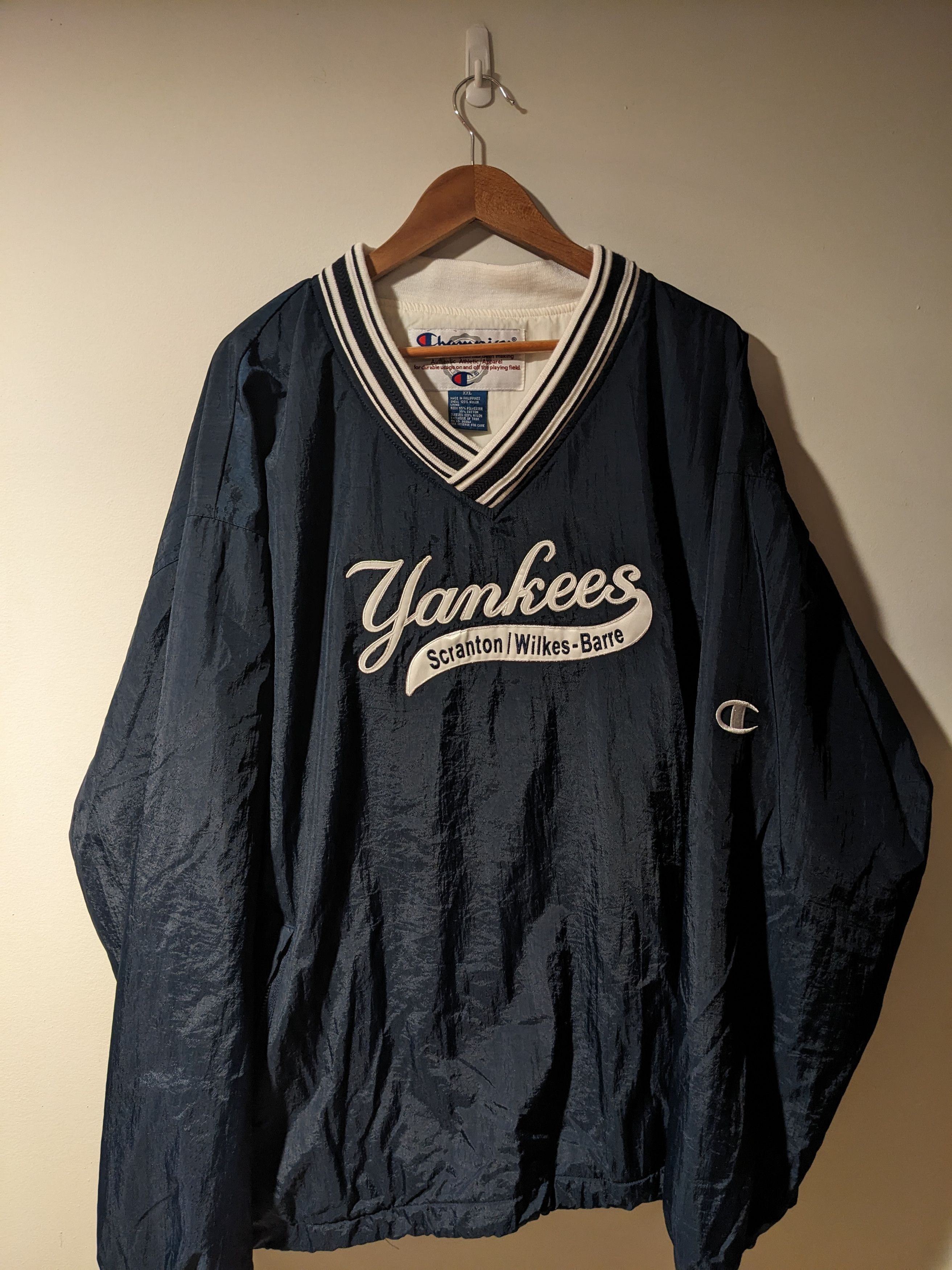 Champion × Vintage Vintage 90s New York Yankees Scranton Railriders Windbreaker Size US XXL / EU 58 / 5 - 1 Thumbnail