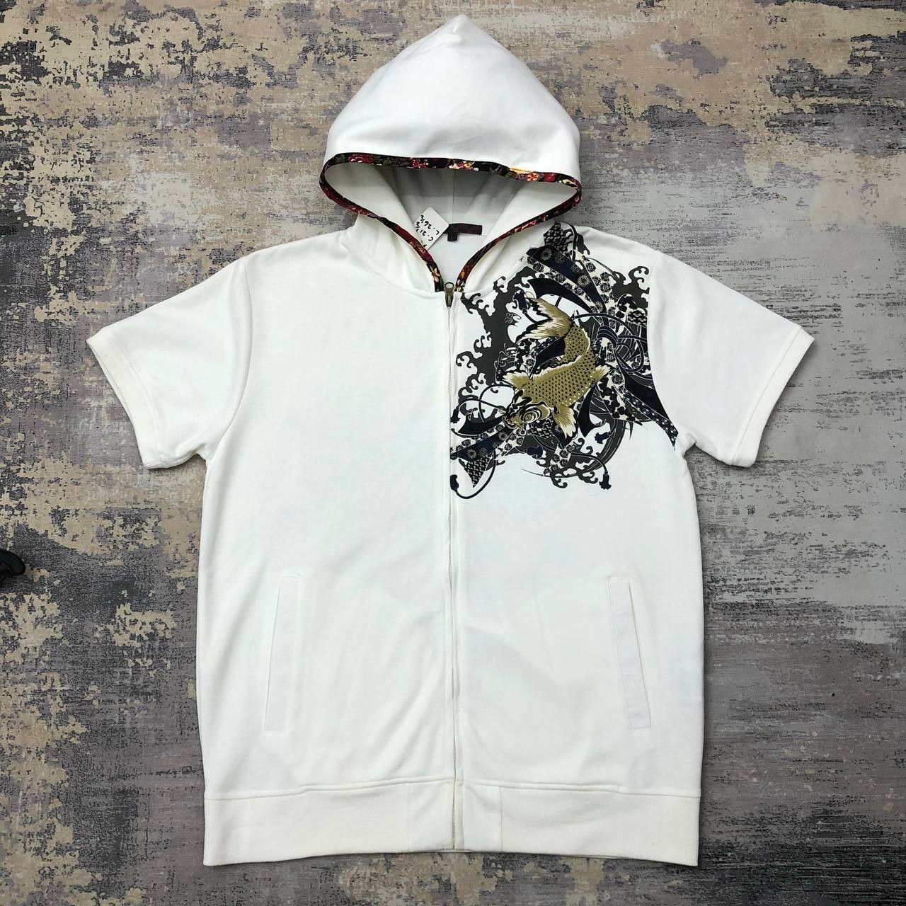 Japanese Brand Y399 JAPAN SUKAJAN KOI HOODIE Size L / US 10 / IT 46 - 2 Thumbnail