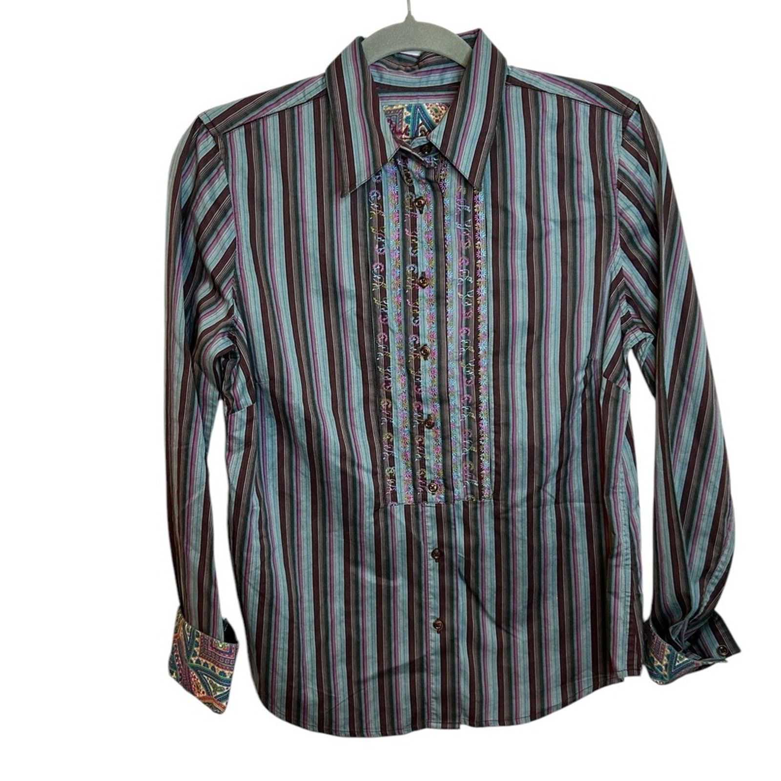 Robert Graham Robert Graham Vintage Embroidered Cynthia Button Down Shirt Size M / US 6-8 / IT 42-44 - 1 Thumbnail