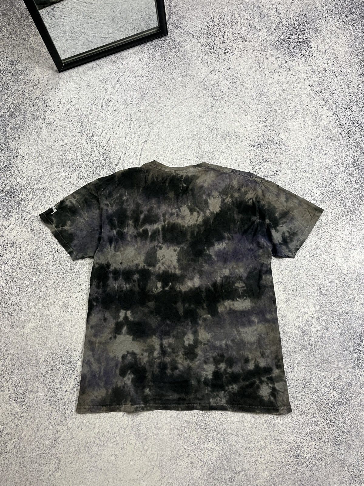 Stussy × Vintage Vintage 2000s ☠️ Stussy Big Skull Head Tie Dye T Shirt Rare Size US L / EU 52-54 / 3 - 9 Thumbnail