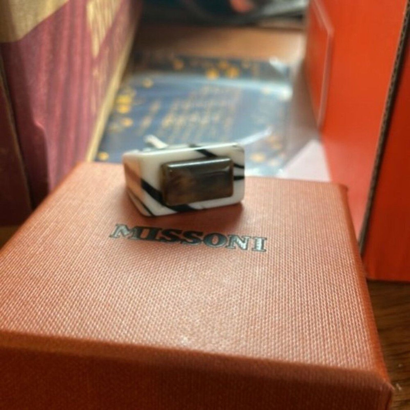 Missoni Missoni zebra striped cocktail Ring S Size ONE SIZE - 3 Thumbnail