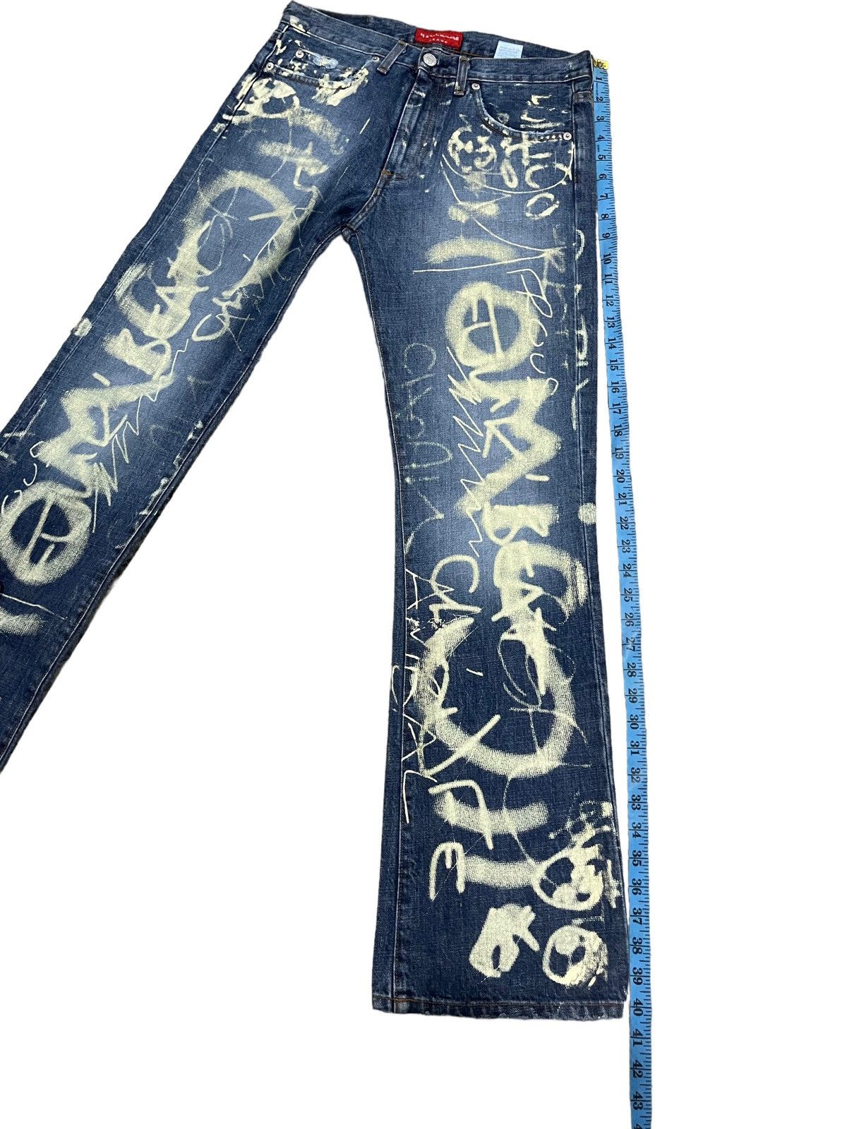 Japanese Brand Rare ! Vintage Acquaverde Traditional Flared Denim Jeans Size US 28 / EU 44 - 15 Thumbnail