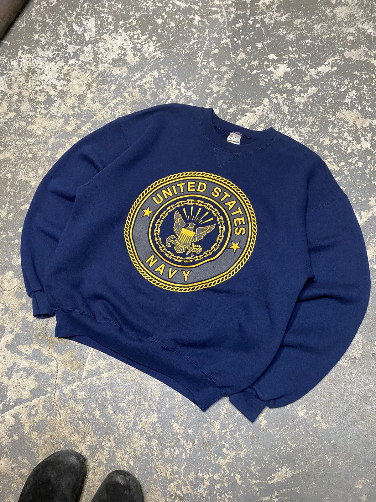 Vintage Vintage United States Navy Hoodie Sweatshirt Soffe USA Size US L / EU 52-54 / 3 - 2 Thumbnail