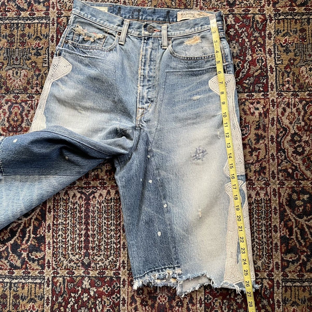 Kapital Kapital Kountry RARE Bone Selvedge Denim Shorts NAPA sz 31 Size US 31 - 20 Thumbnail