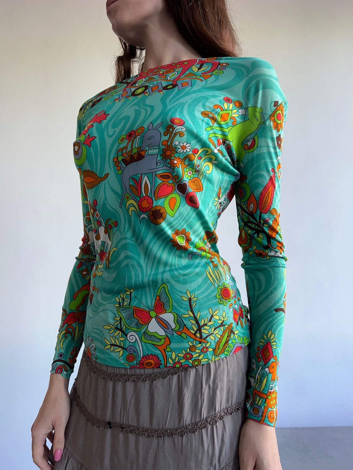Vintage Vintage Silk Gorgeous Long sleeve top Salterio Archival Size XS / US 0-2 / IT 36-38 - 1 Thumbnail