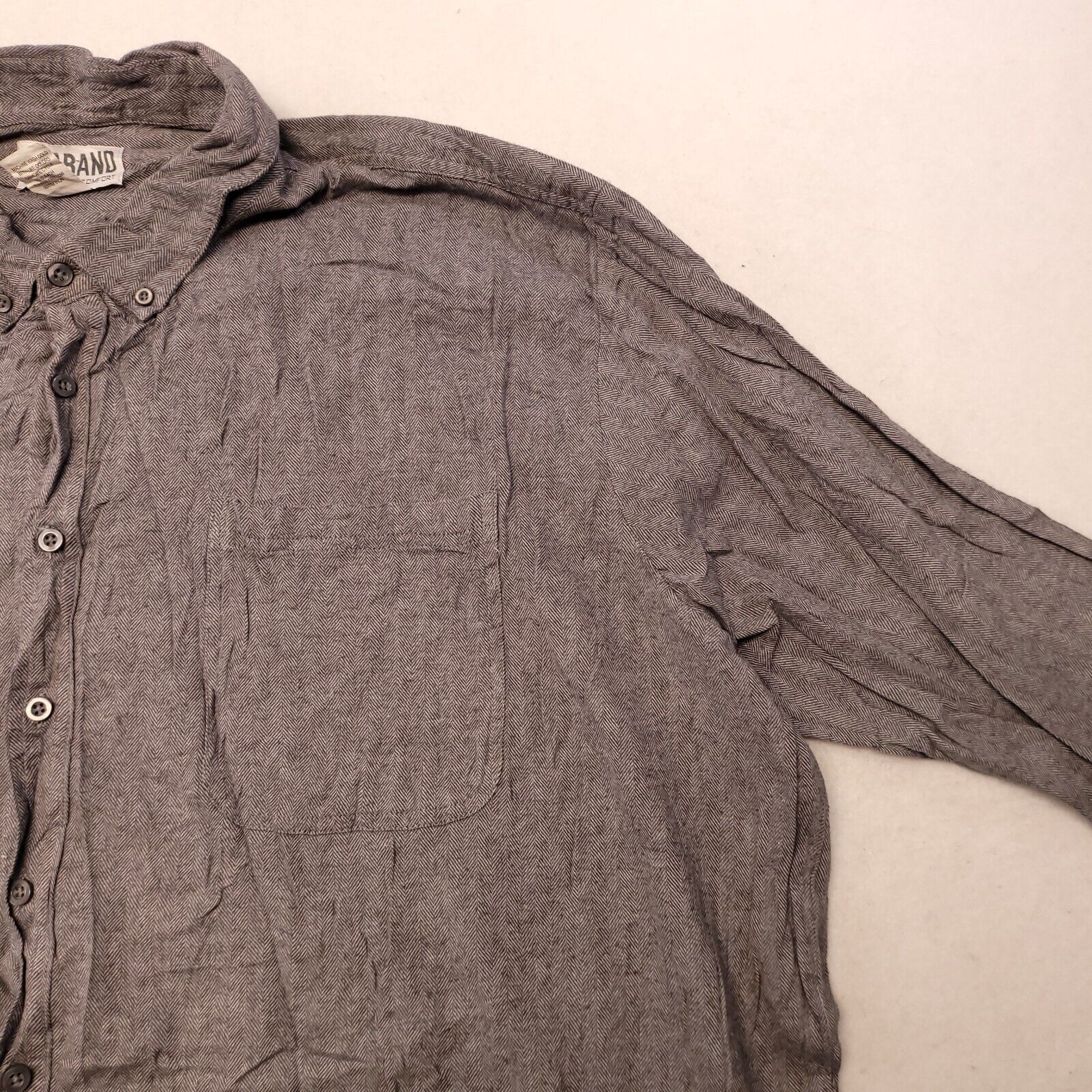 Haband Haband Flannel Casual Button Up Shirt Mens Size 4X Gray Size US XXL / EU 58 / 5 - 5 Thumbnail