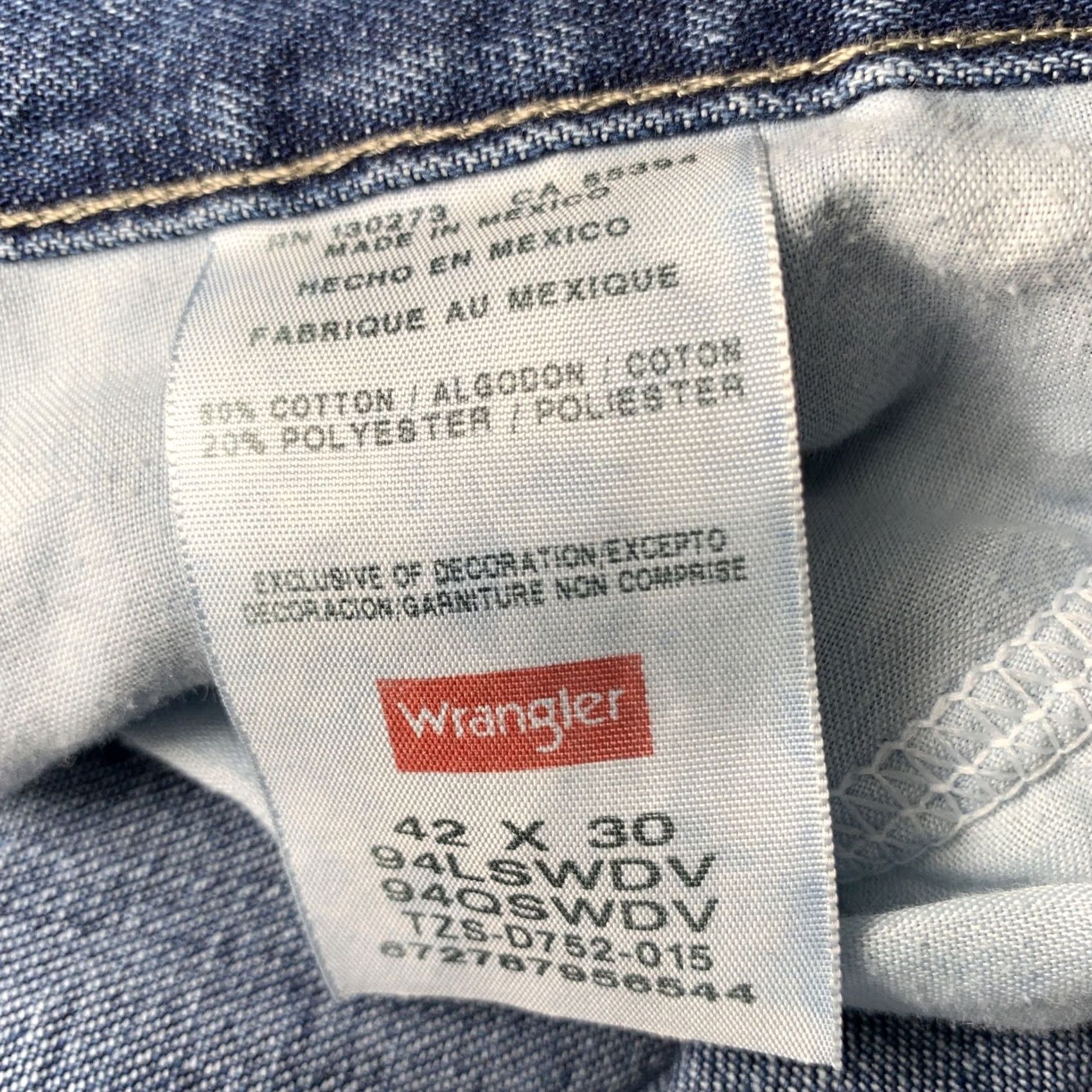 Wrangler Wrangler Carpenter Blue Jeans Men's 40 x 30 Work Pants Denim Cotton Belt Loops Pockets Blue Regular Straight Jeans Mens Size US 42 / EU 58 - 7 Thumbnail