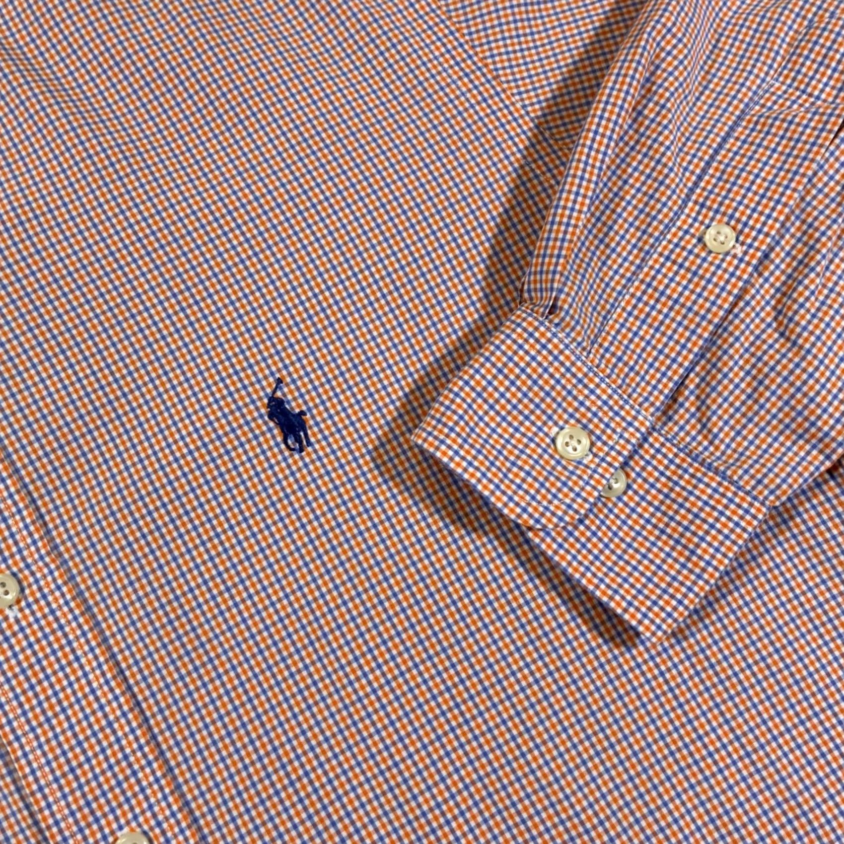 Ralph Lauren Ralph Lauren Yarmouth Gingham Button Down Shirt Men's L Orange Plaid Long Sleeve Size US L / EU 52-54 / 3 - 6 Thumbnail