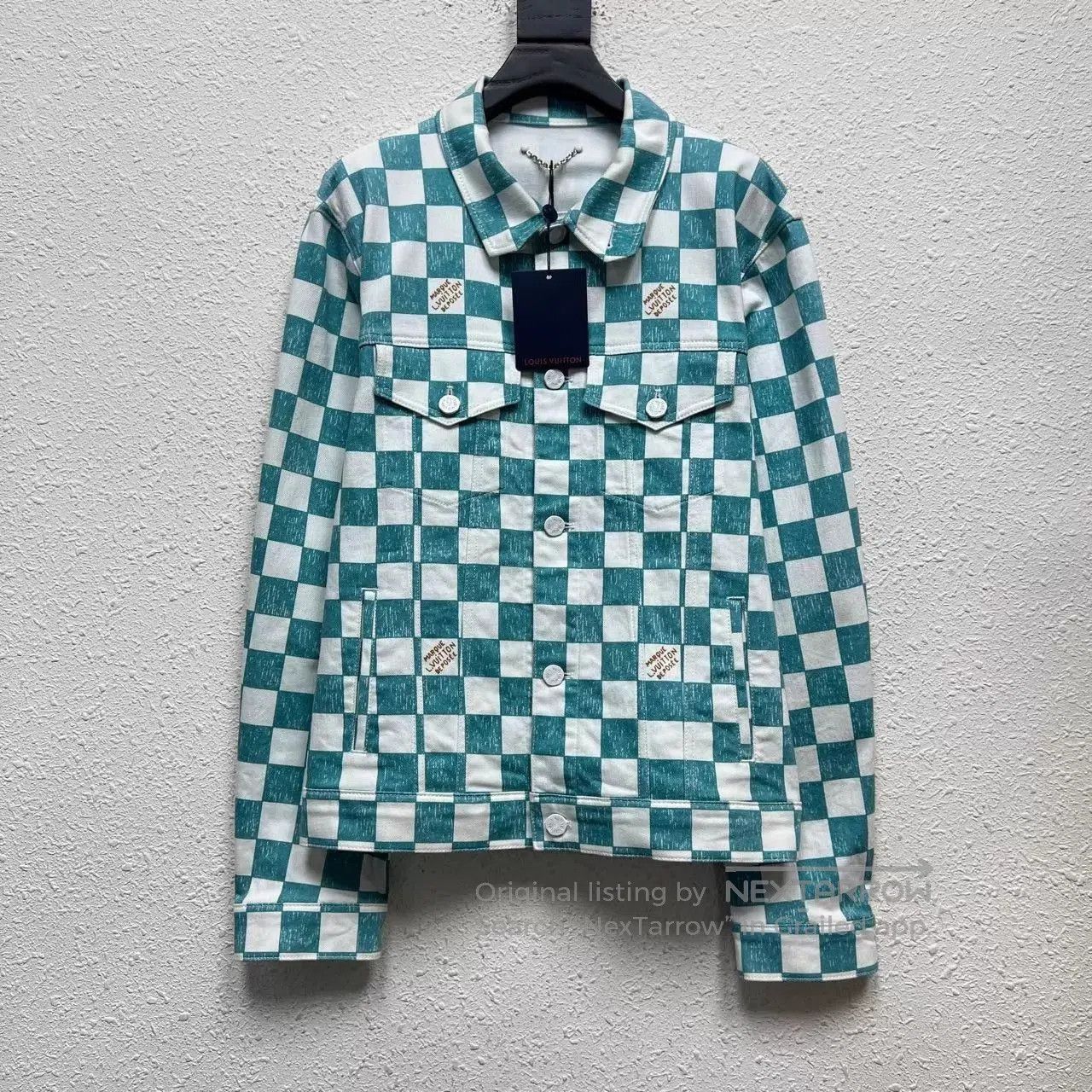Louis Vuitton Blue Checkered Denim Jacket . Size US L / EU 52-54 / 3 - 1 Thumbnail