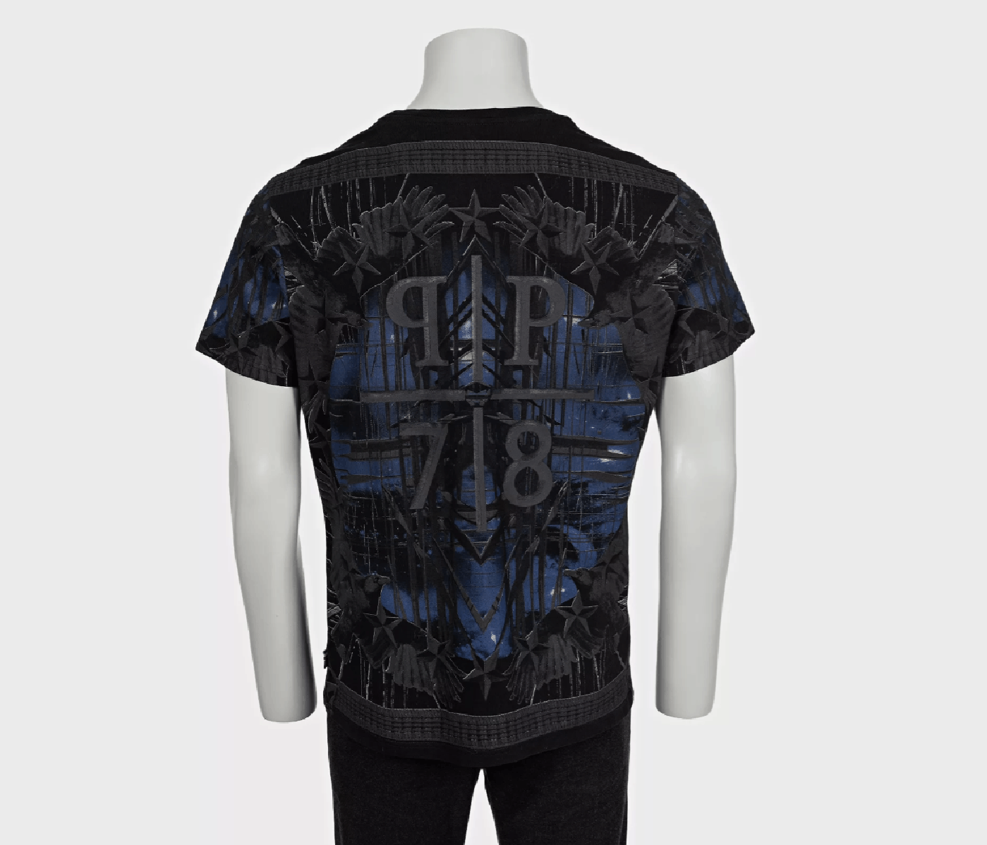 Philipp Plein Philipp Plein Black Rhinestone T-Shirt Men XL Size US XL / EU 56 / 4 - 3 Thumbnail