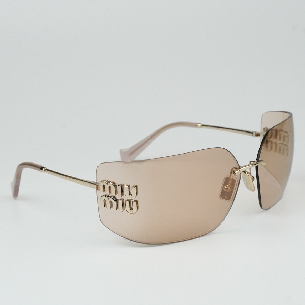 Miu Miu NEW Miu Miu MU54YS ZVN20F RUNWAY Rimless Women Sunglasses Size ONE SIZE - 9 Thumbnail