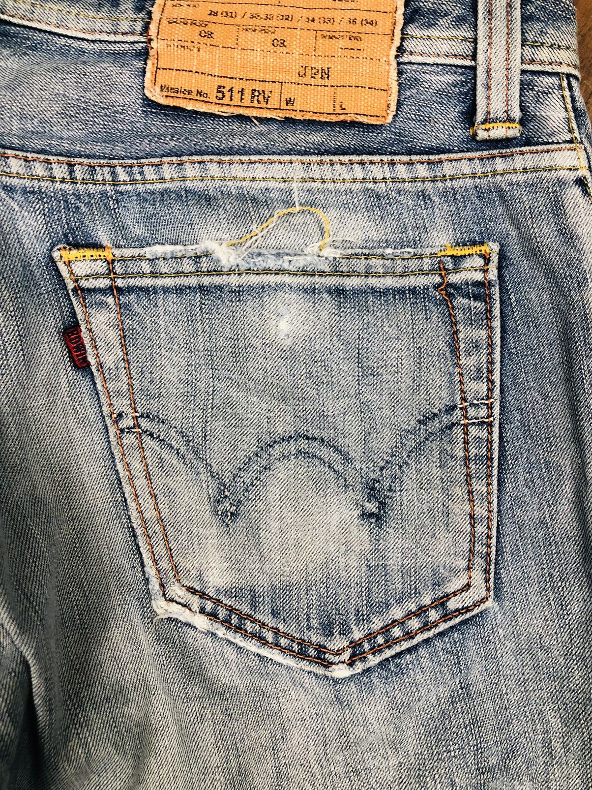 Edwin Edwin 511RV Ripped Distressed Flare Jeans Rare (40) Size US 32 / EU 48 - 16 Thumbnail