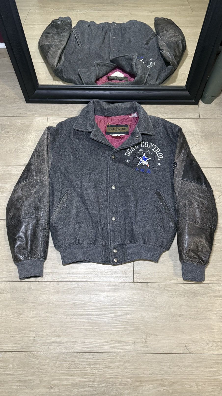 Other Vintage Dual Control Varsity Embroidered Bomber Jacket Size US M / EU 48-50 / 2 - 2 Thumbnail