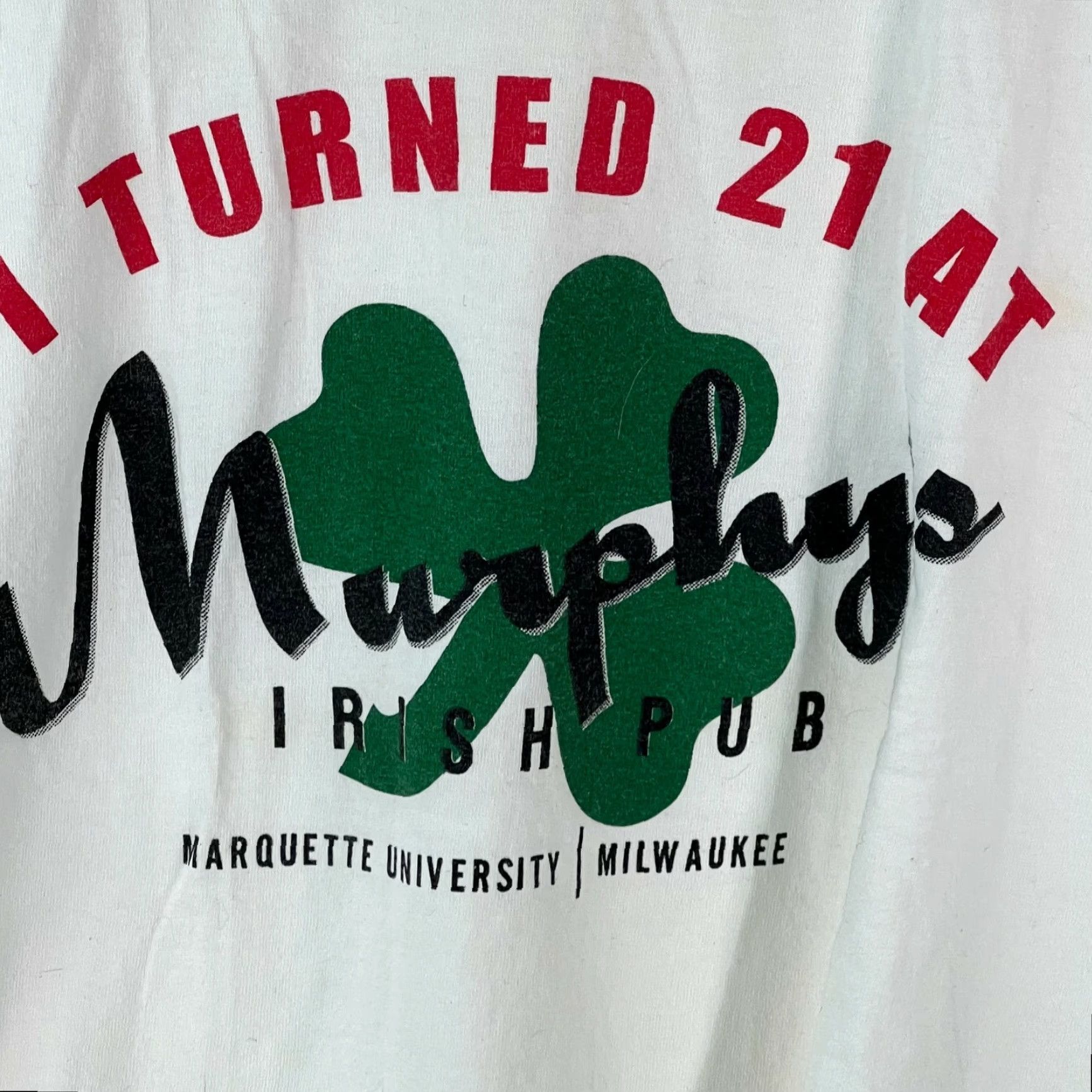 Gildan VINTAGE Gildan T-Shirt Shirt Mens Size XL White I Turned 21 AT Murphys Graphic Ultra Cotton 90s Boys Mens Size US XL / EU 56 / 4 - 3 Thumbnail