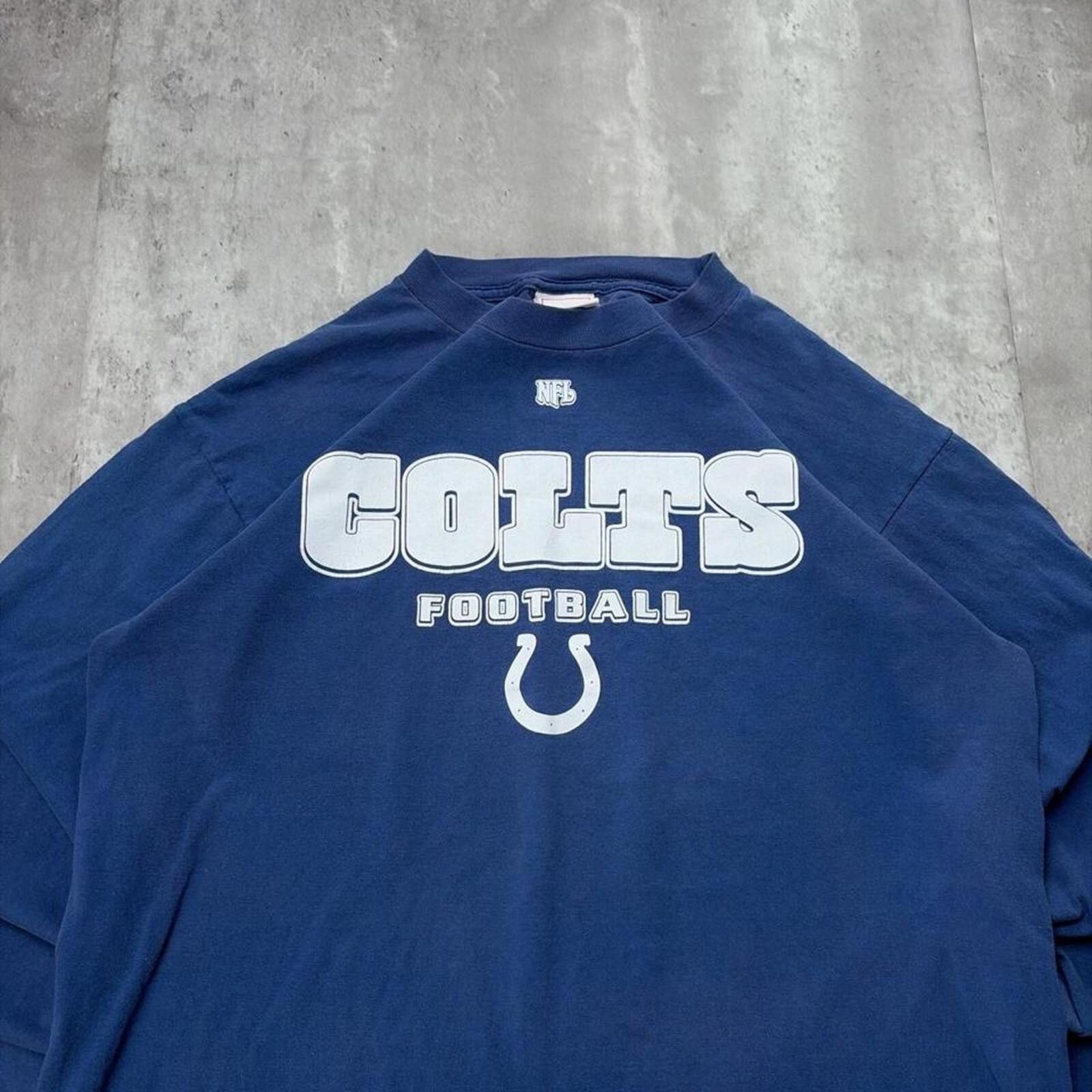 NFL Y2K Blue NFL Indianopolis Colts Football Long Sleeve Shirt Size US L / EU 52-54 / 3 - 3 Thumbnail