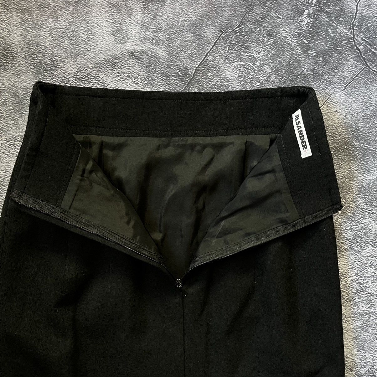 Jil Sander Jil Sander Womens Knee Length Pencil Skirt Black Wool Blend Size 24" / US 00 / IT 34 - 6 Thumbnail