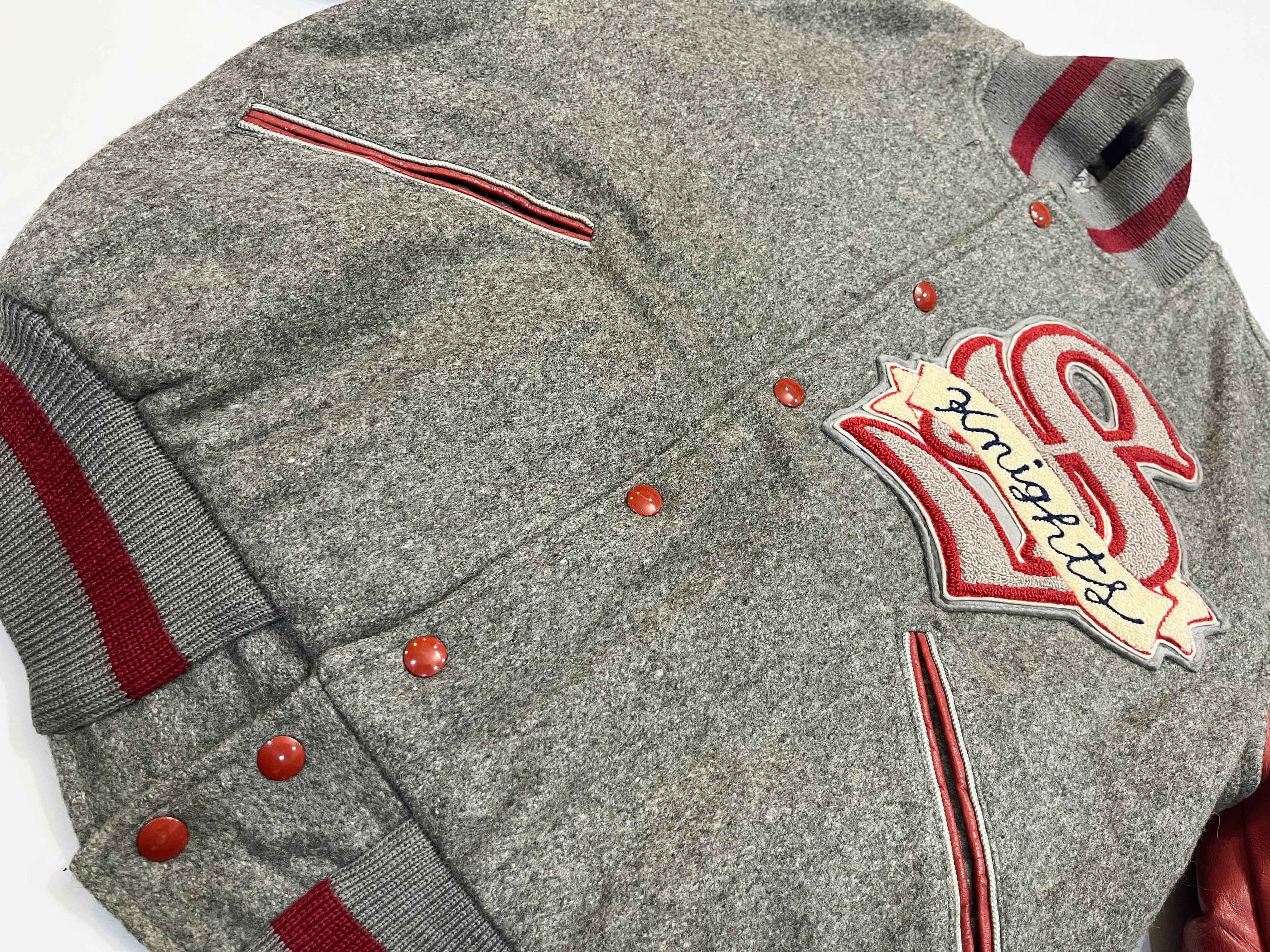 Other Vintage Catch Ball Silver Knights Leather Varsity Jacket Size US M / EU 48-50 / 2 - 10 Thumbnail