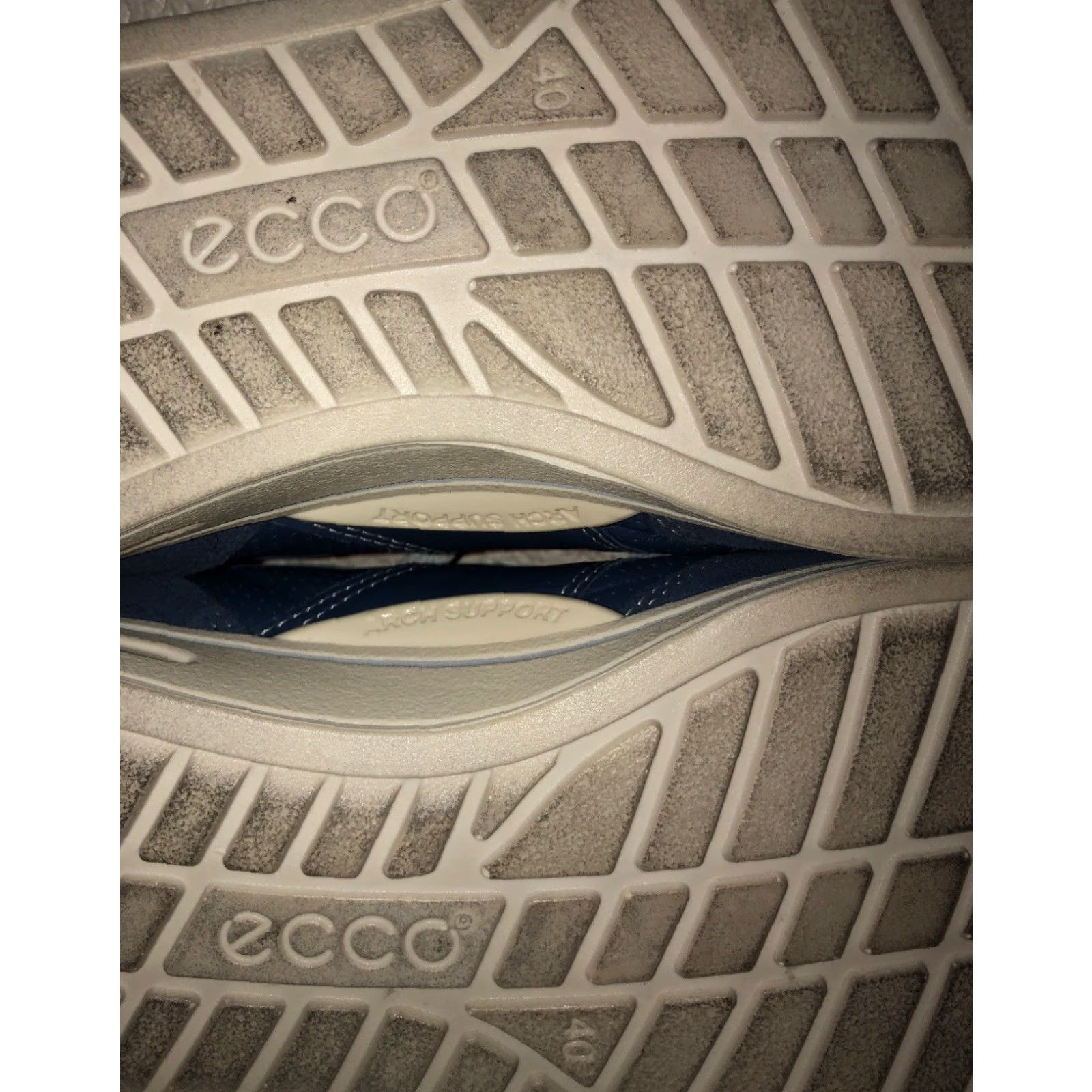 Ecco Ecco Sneakers Women's Athletic Comfort Blue White EUR 40 Size 9.5 US 9.5 Womens Colorful Shoes Size US 10 / IT 40 - 6 Thumbnail