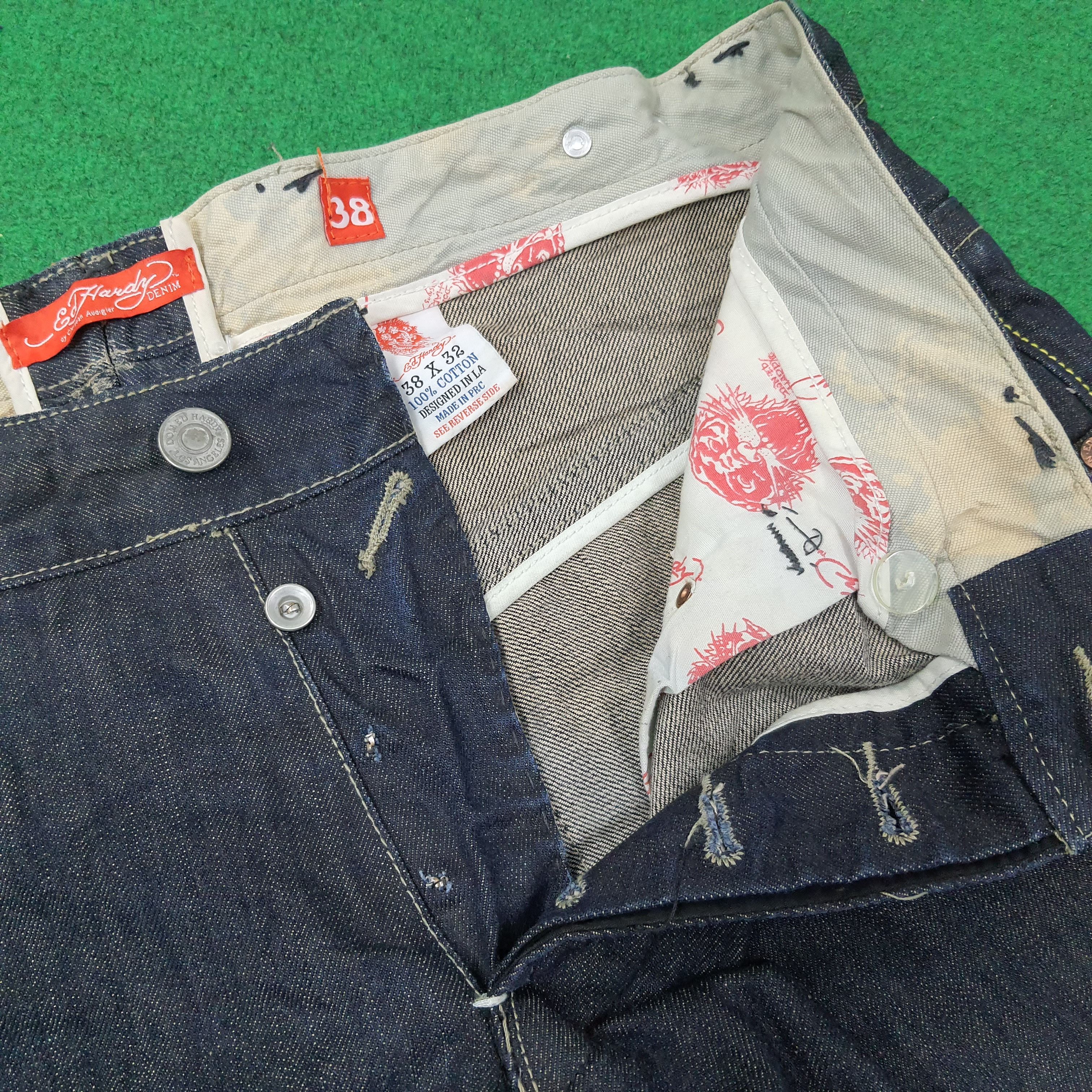 Ed Hardy Vintage Ed Hardy by Christian Audigier Jeans C258N15 Size US 38 / EU 54 - 6 Thumbnail