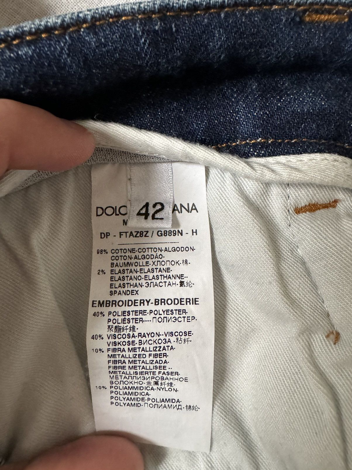 Dolce & Gabbana × Vintage dark blue flared jeans Size 42" / US 20 - 3 Thumbnail