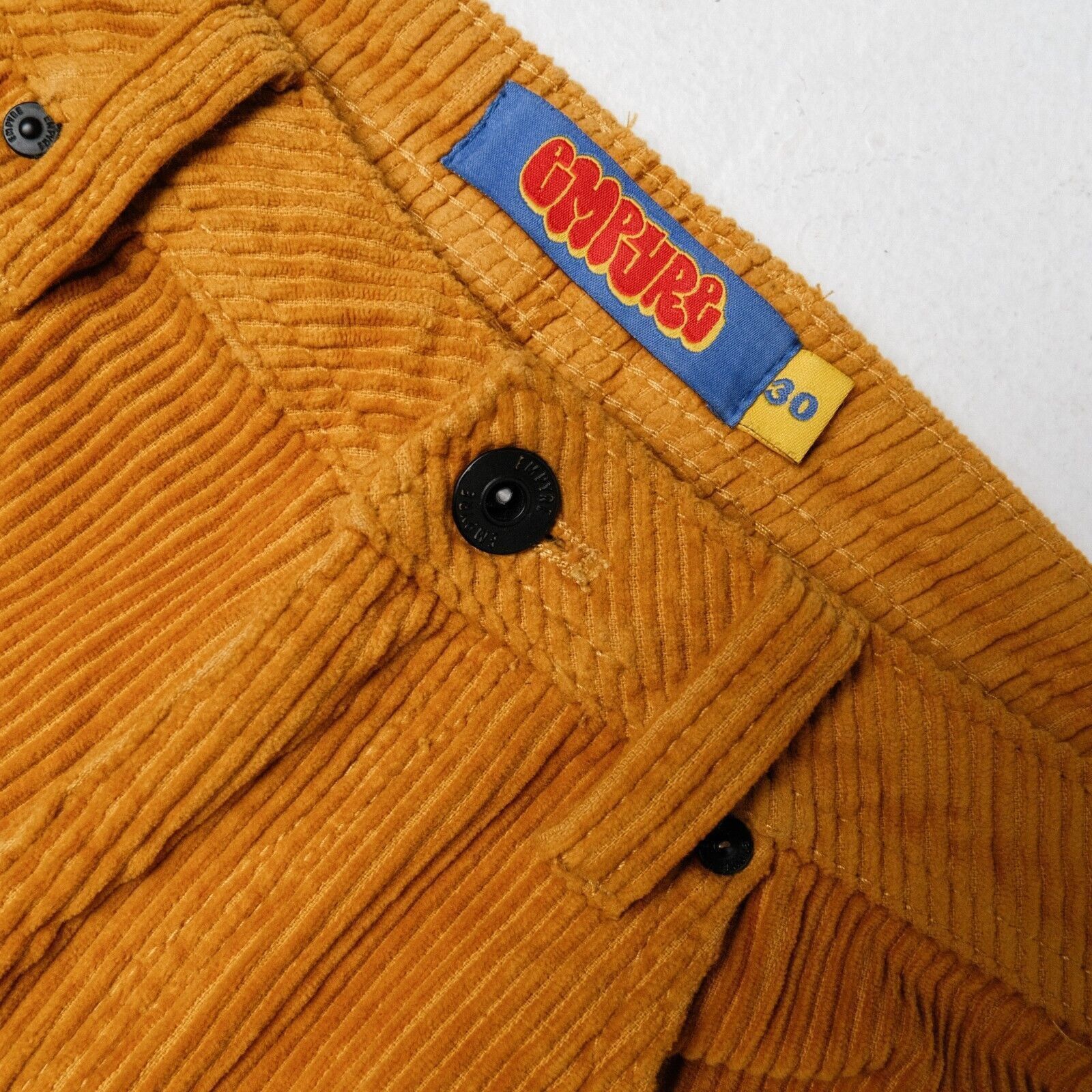 Empyre Empyre Loose Fit Golden Yellow Corduroy Skate Pants Retro Ca Size US 30 / EU 46 - 3 Thumbnail