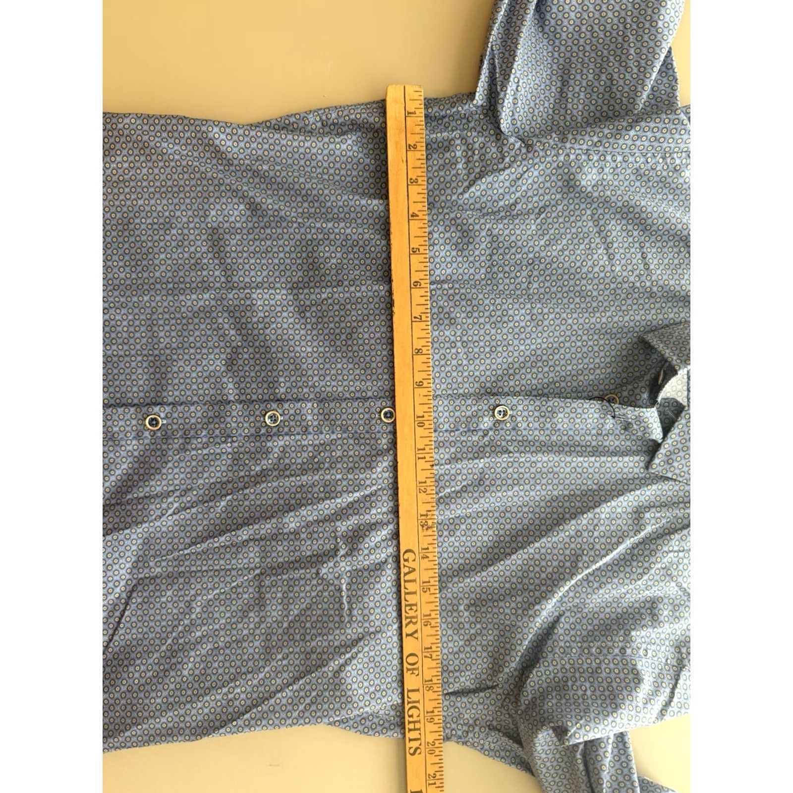 Luchiano Visconti Visconti Mens Shirt Long Sleeve Blue Geometric Dot M Size US M / EU 48-50 / 2 - 6 Thumbnail