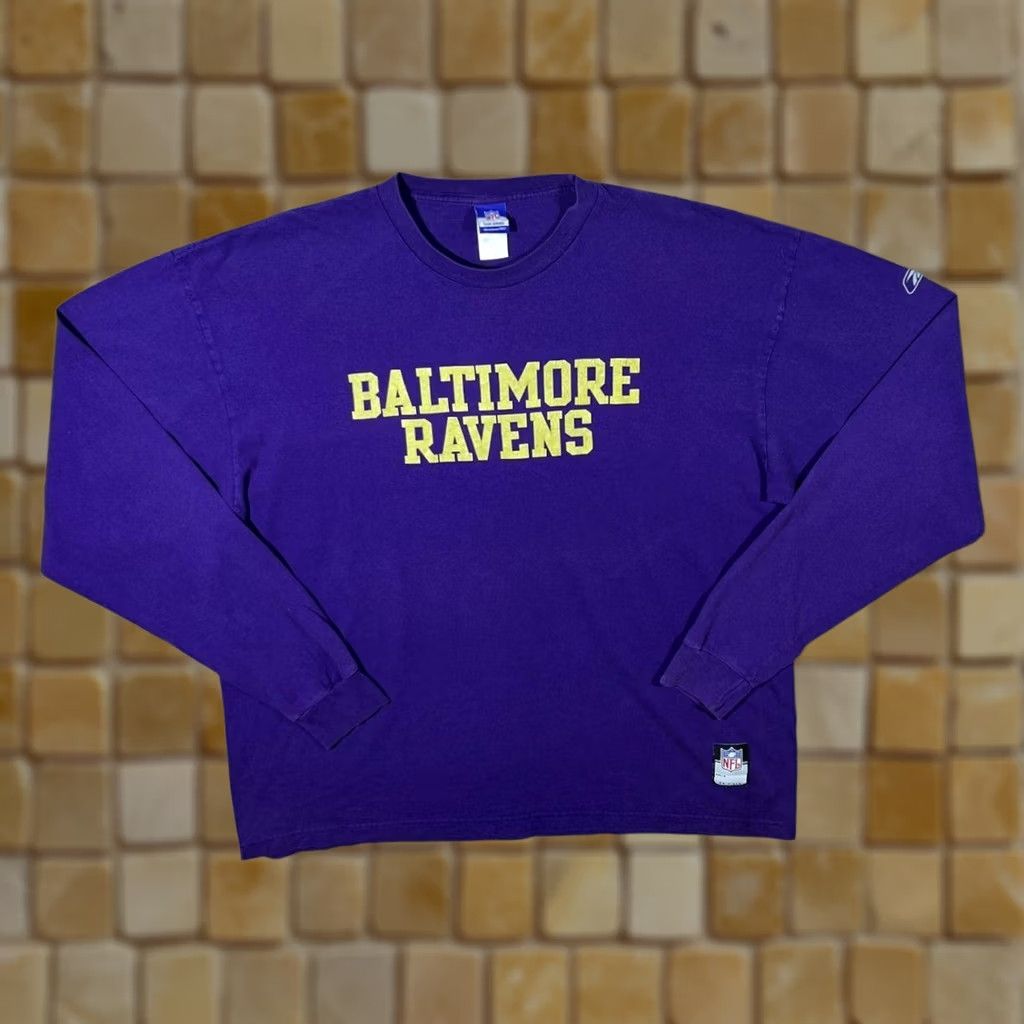 Reebok Reebok NFL Baltimore Ravens Football Spellout Graphic Purple Long Sleeve T-Shirt XXL Size US XXL / EU 58 / 5 - 1 Thumbnail